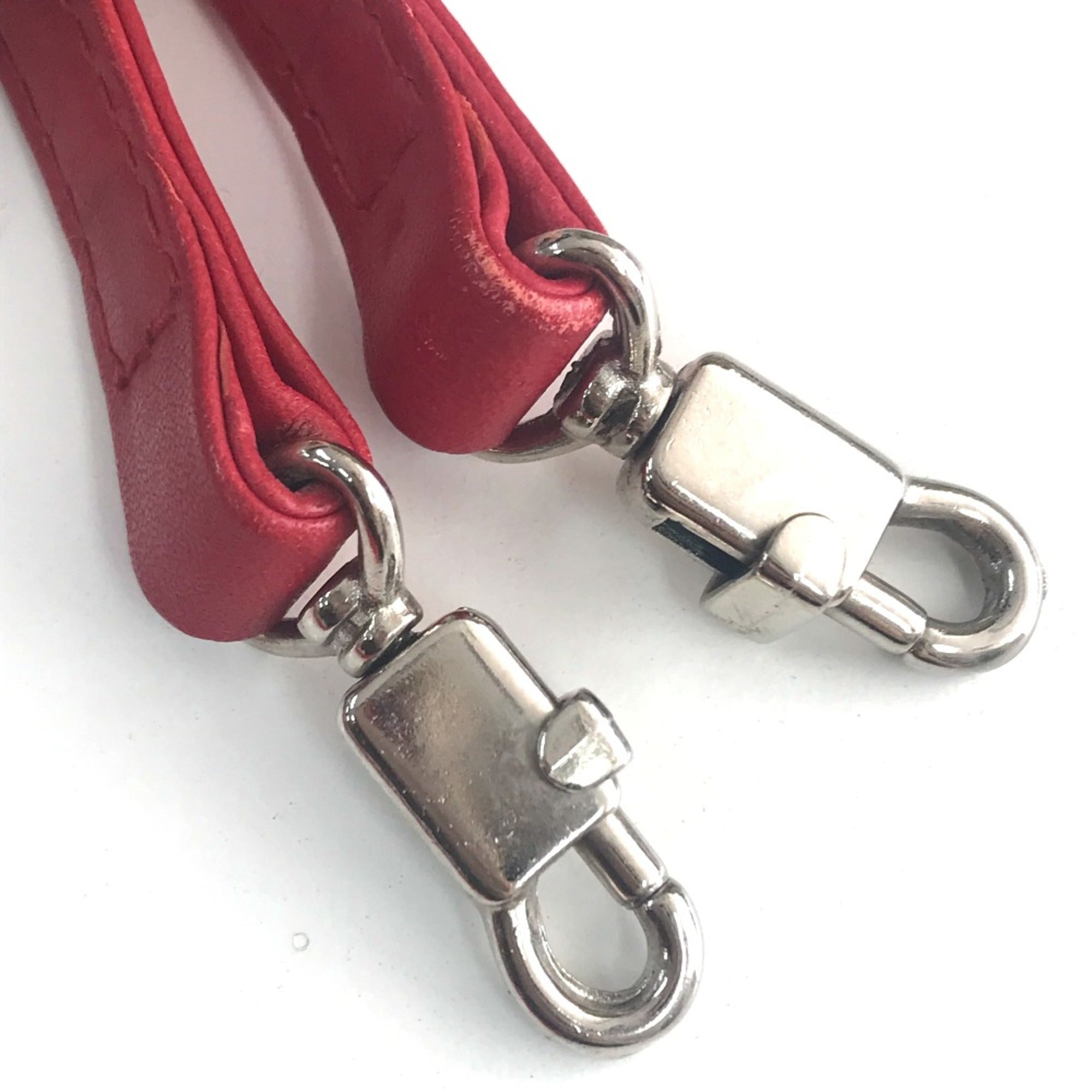 Christian Dior Red Leather Shoulder Bag ()