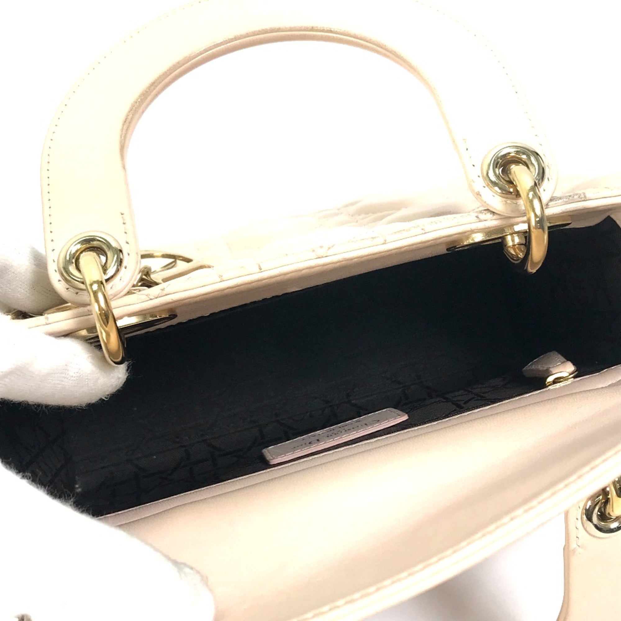 Christian Dior Beige Leather Handbag ()