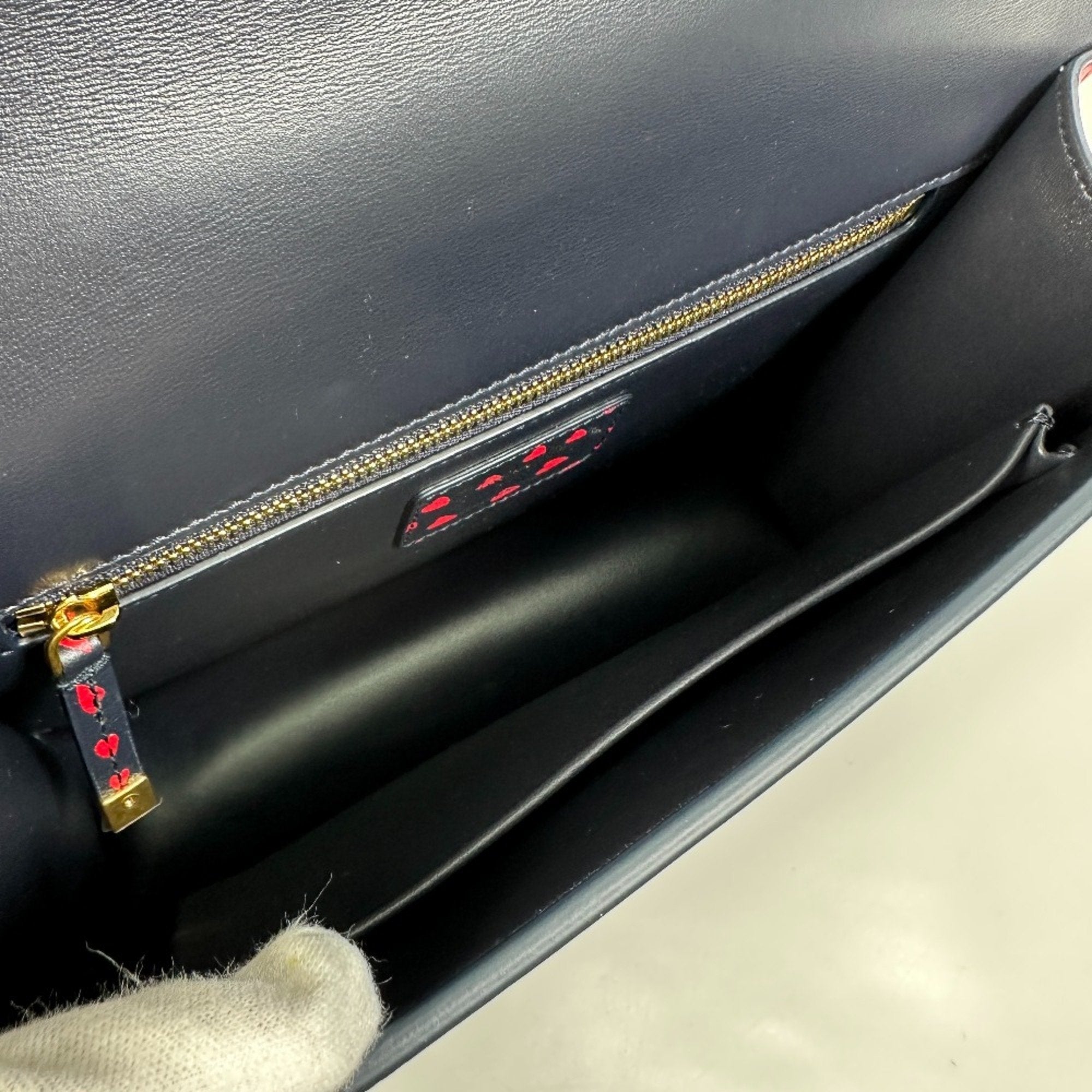 Christian Dior Black Leather Shoulder Bag ()