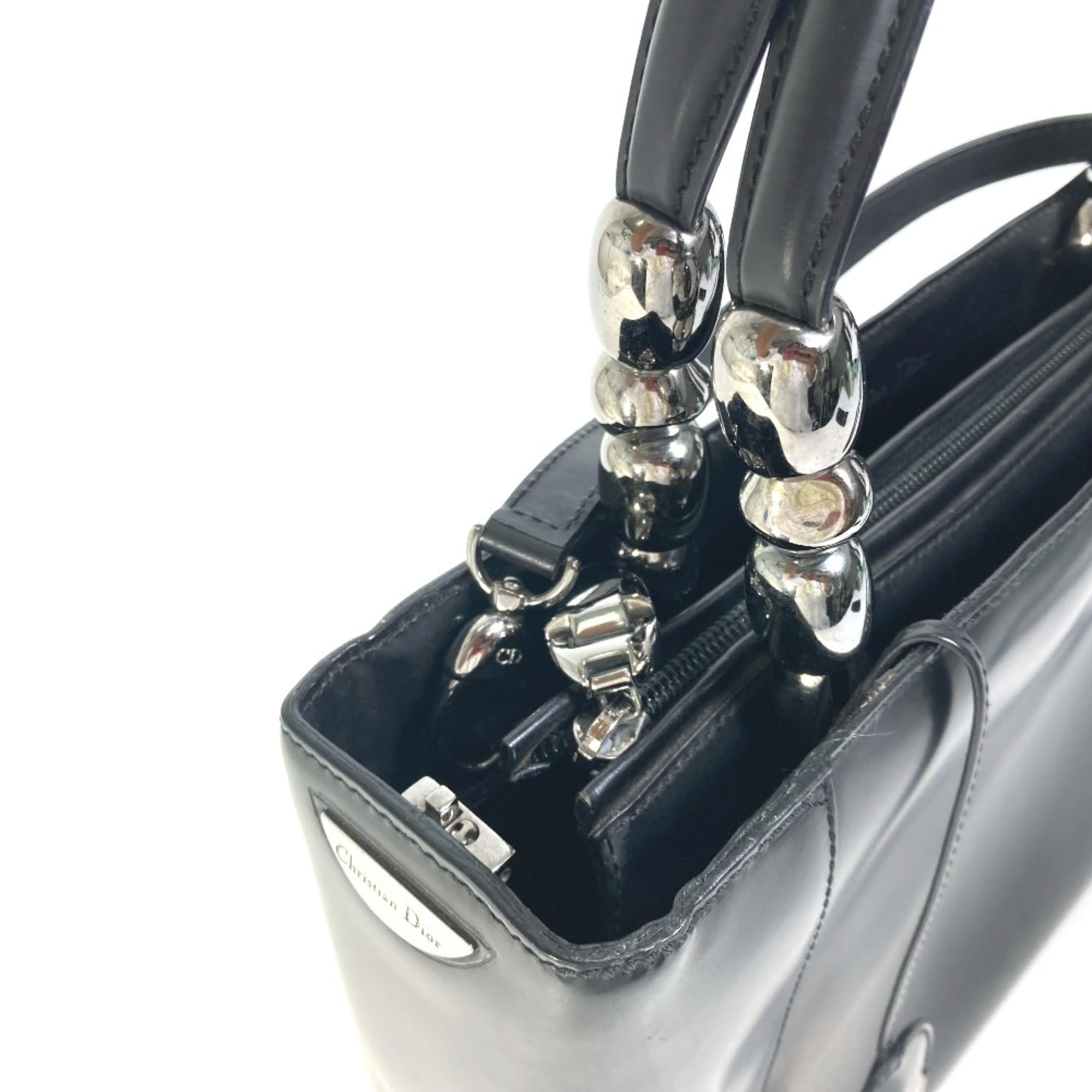 Christian Dior Black Leather Handbag ()