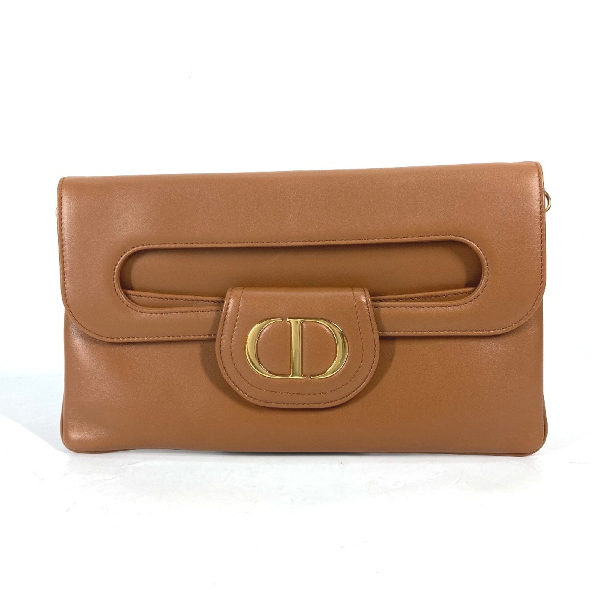 Christian Dior Brown Leather Handbag ()