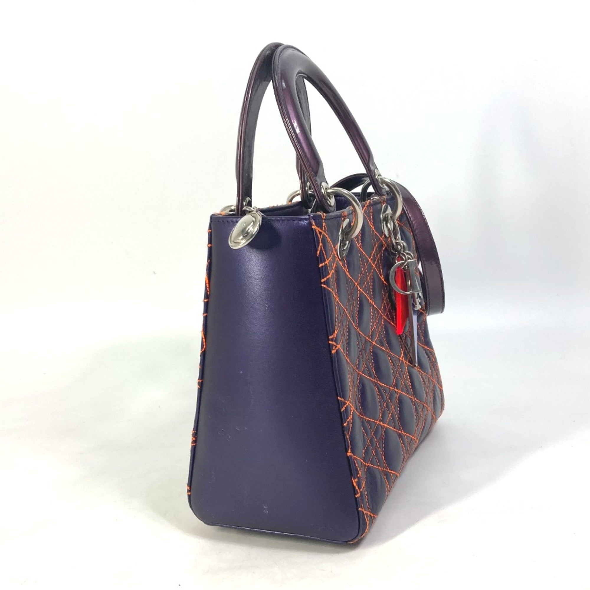 Christian Dior Purple Leather Handbag ()