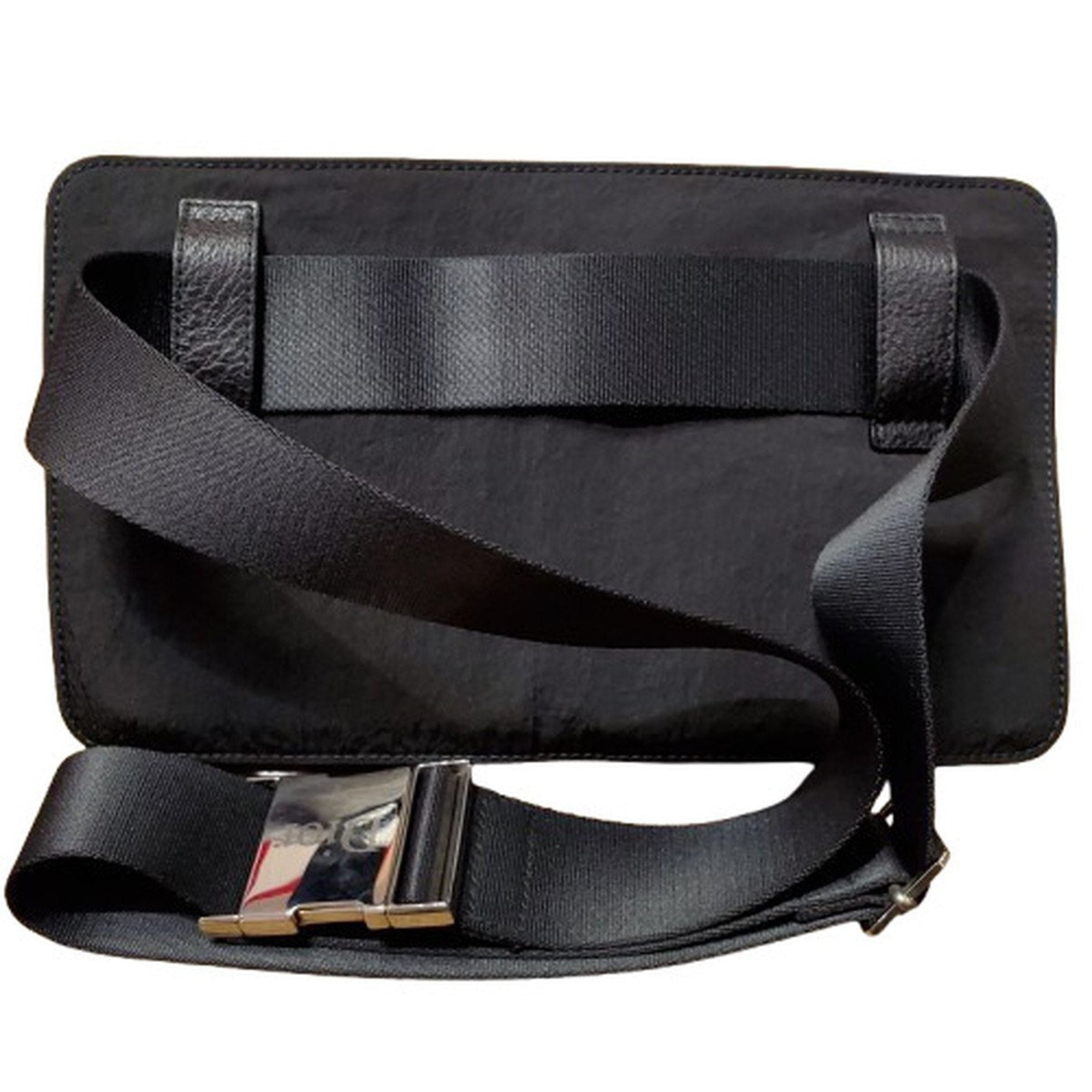 Christian Dior Black Nylon Leather Fanny Pack Sling Bag ()