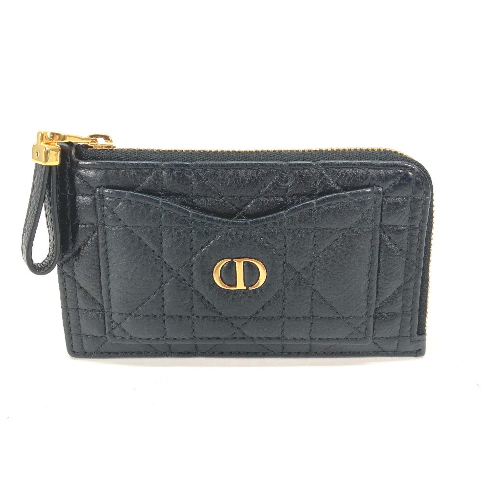 Christian Dior Black Leather Coin Purse/Coin Case ()