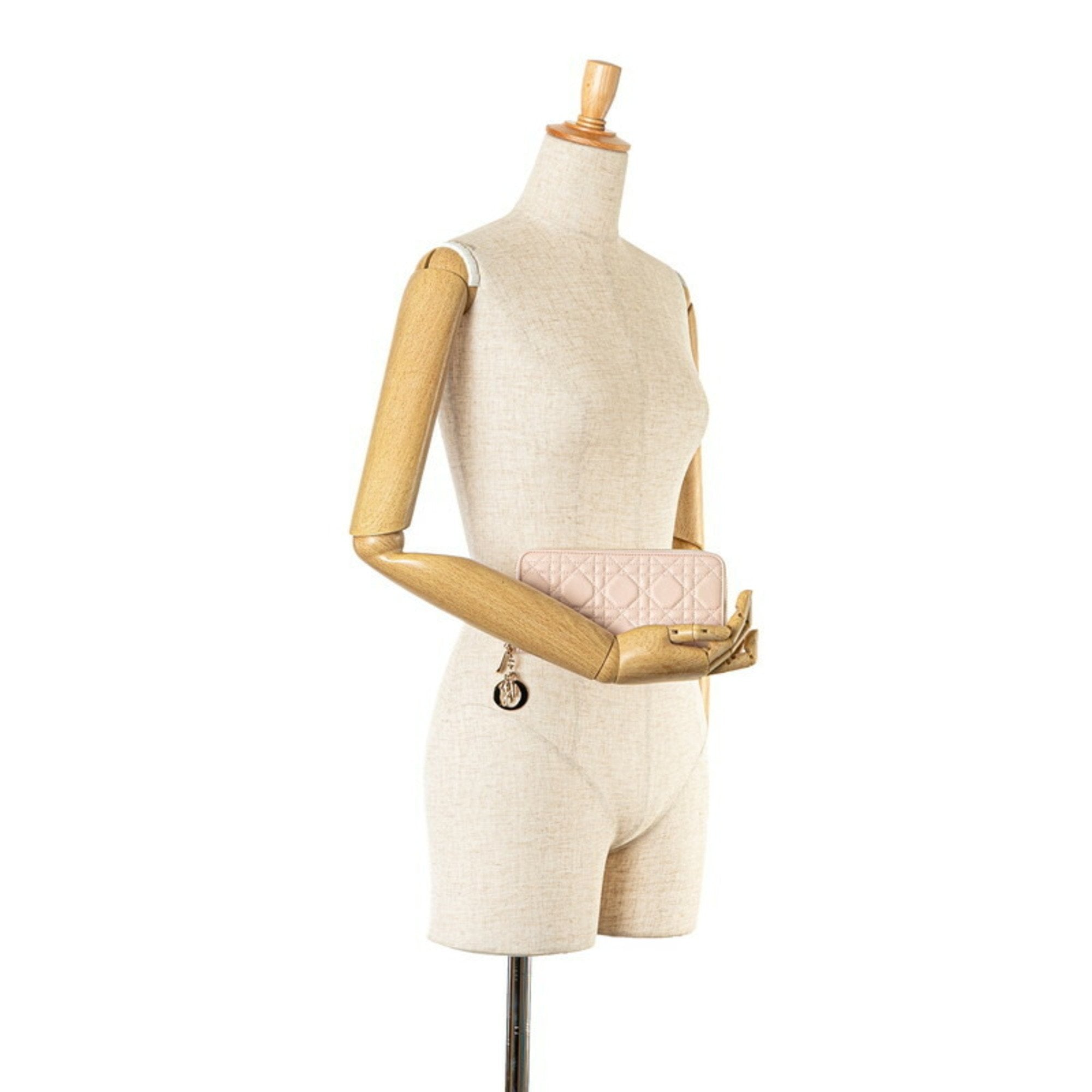 Christian Dior Pink Leather Coin Purse/Coin Case ()