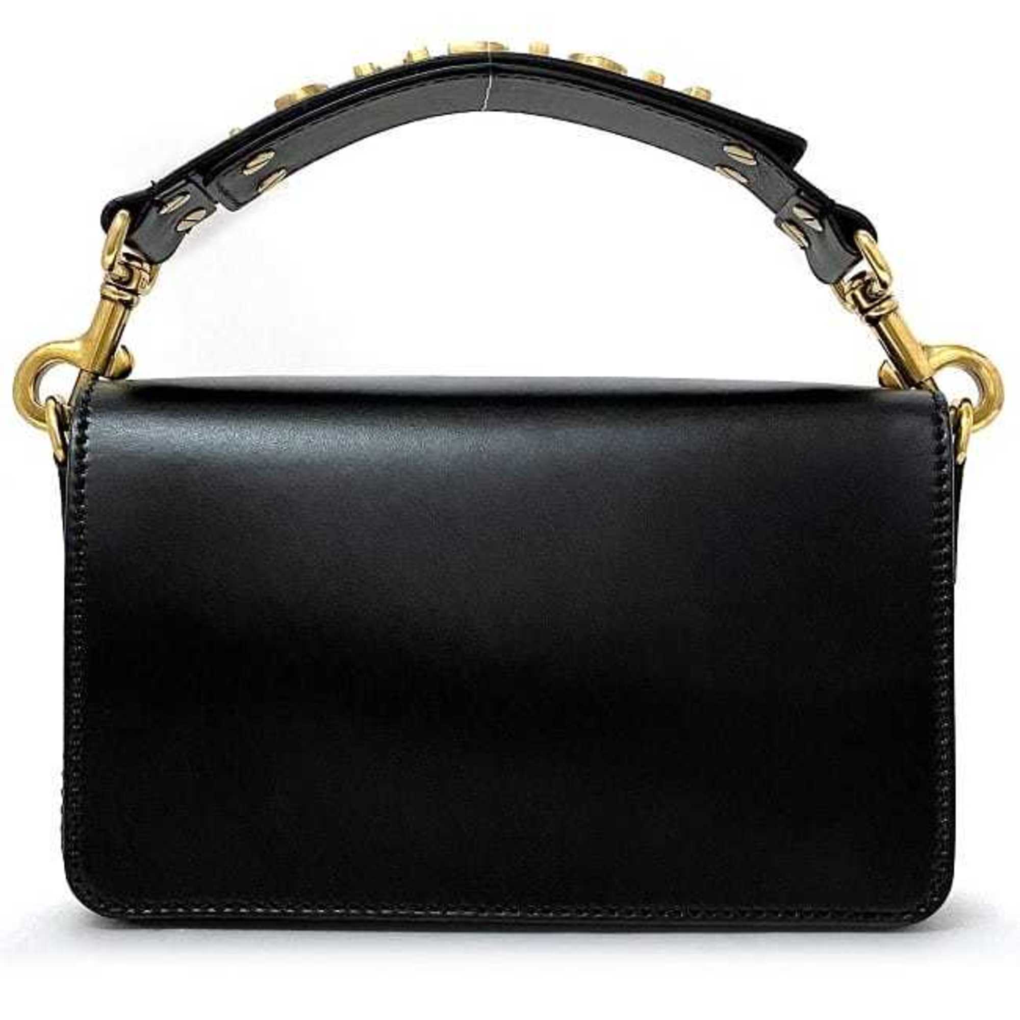 Christian Dior Black Leather Clutch Bag Handbag ()