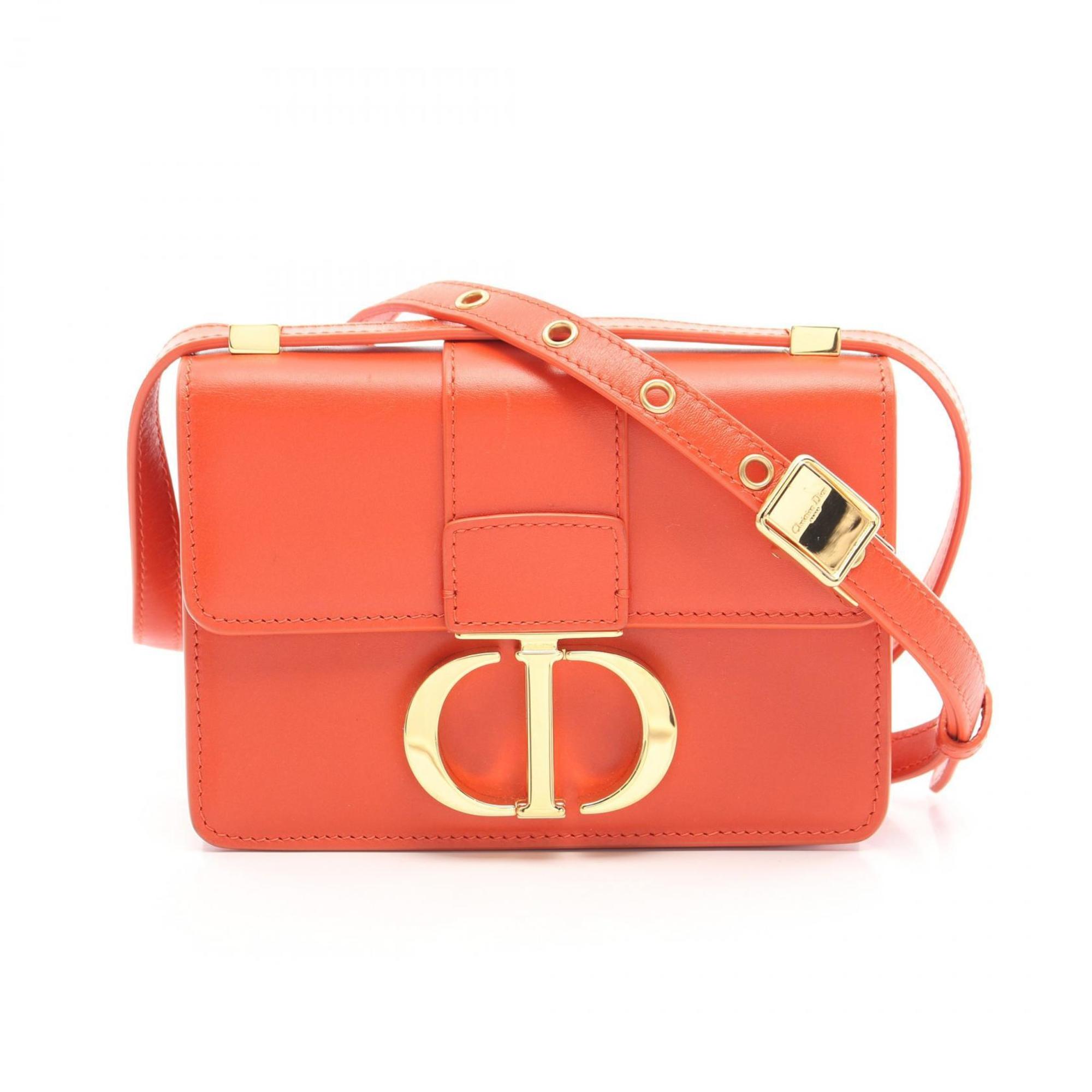 Christian Dior Orange Leather Shoulder Bag ()