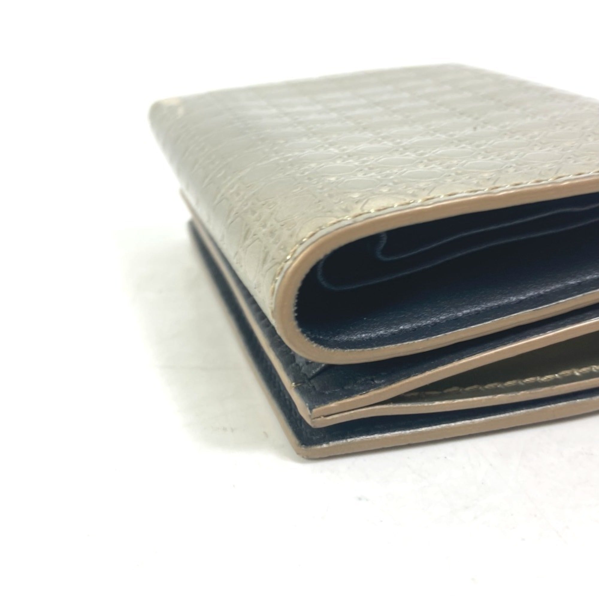 Christian Dior Gold Leather Wallet (Tri-Fold) ()