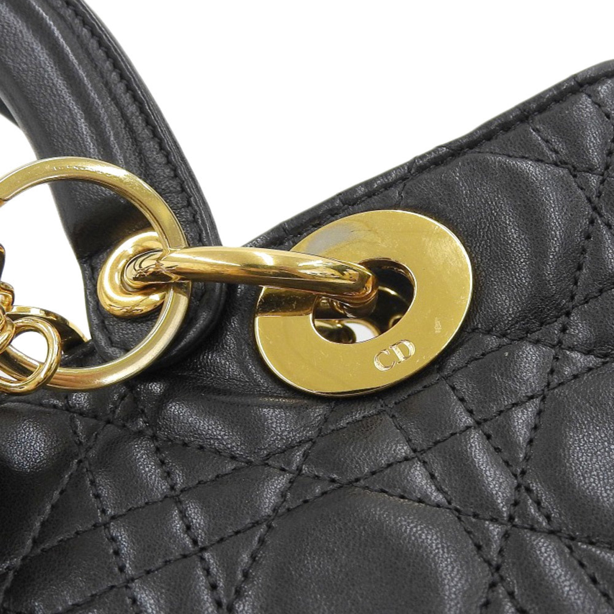 Christian Dior Black Leather Handbag ()