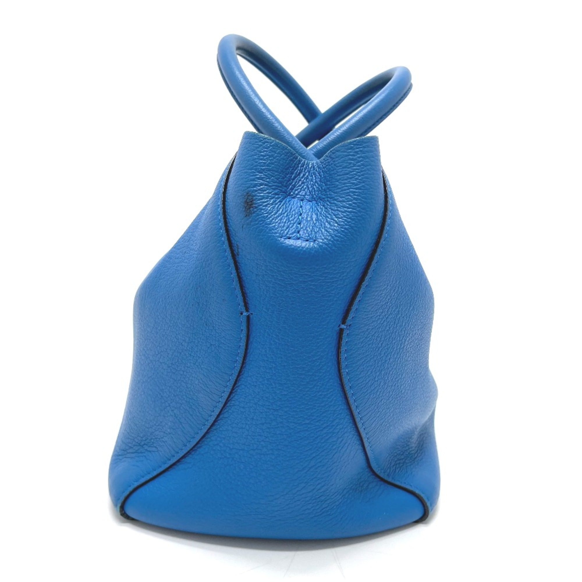 Christian Dior Blue Leather Tote Bag ()