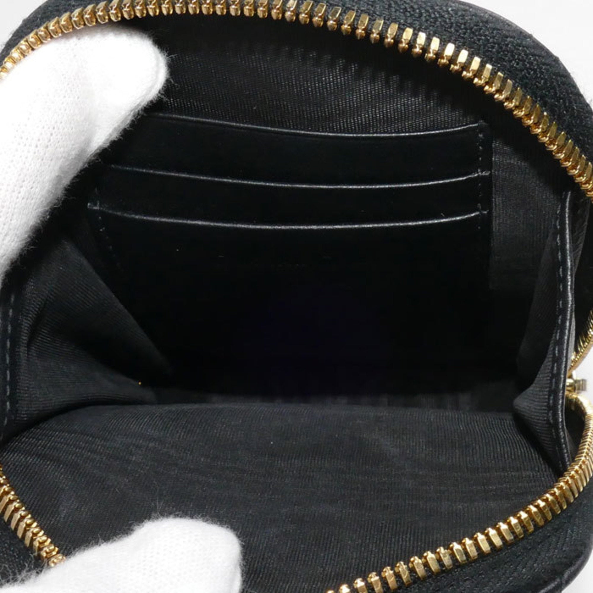 Christian Dior Lady Dior Black Leather Pouch Shoulder Bag ()