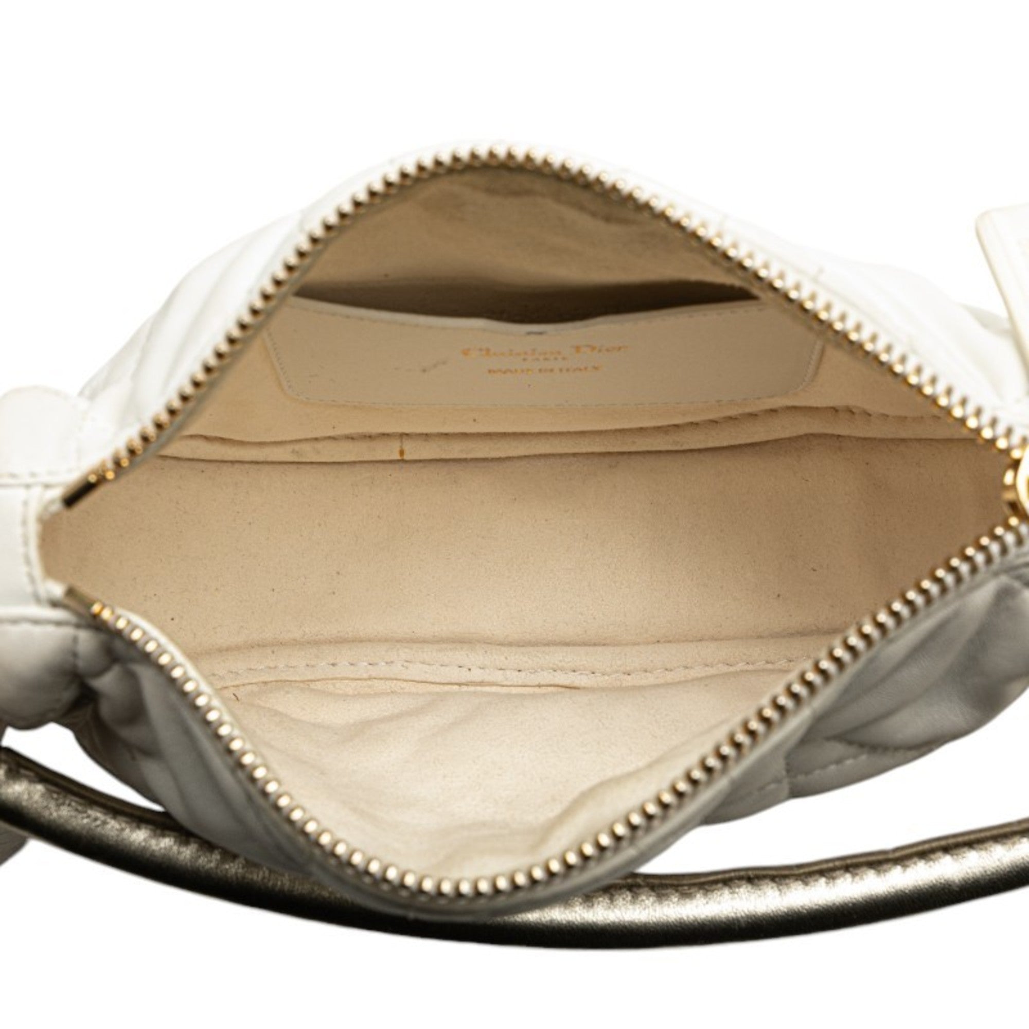 Christian Dior White Leather Shoulder Bag ()