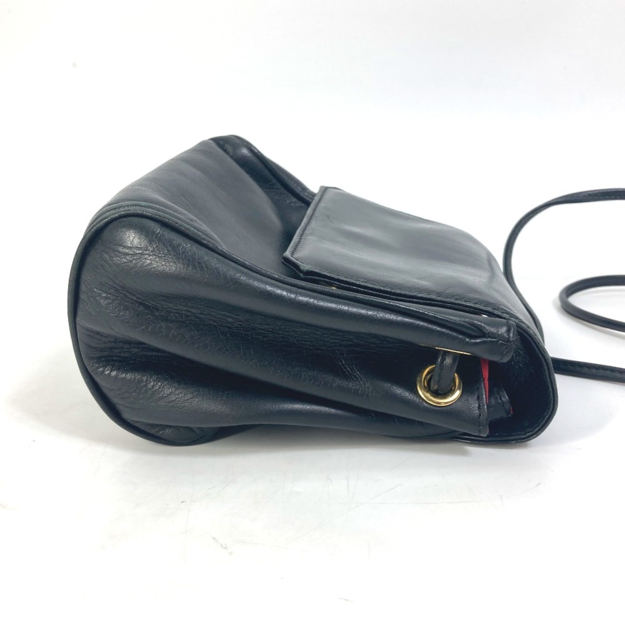 Christian Dior Black Leather Shoulder Bag ()