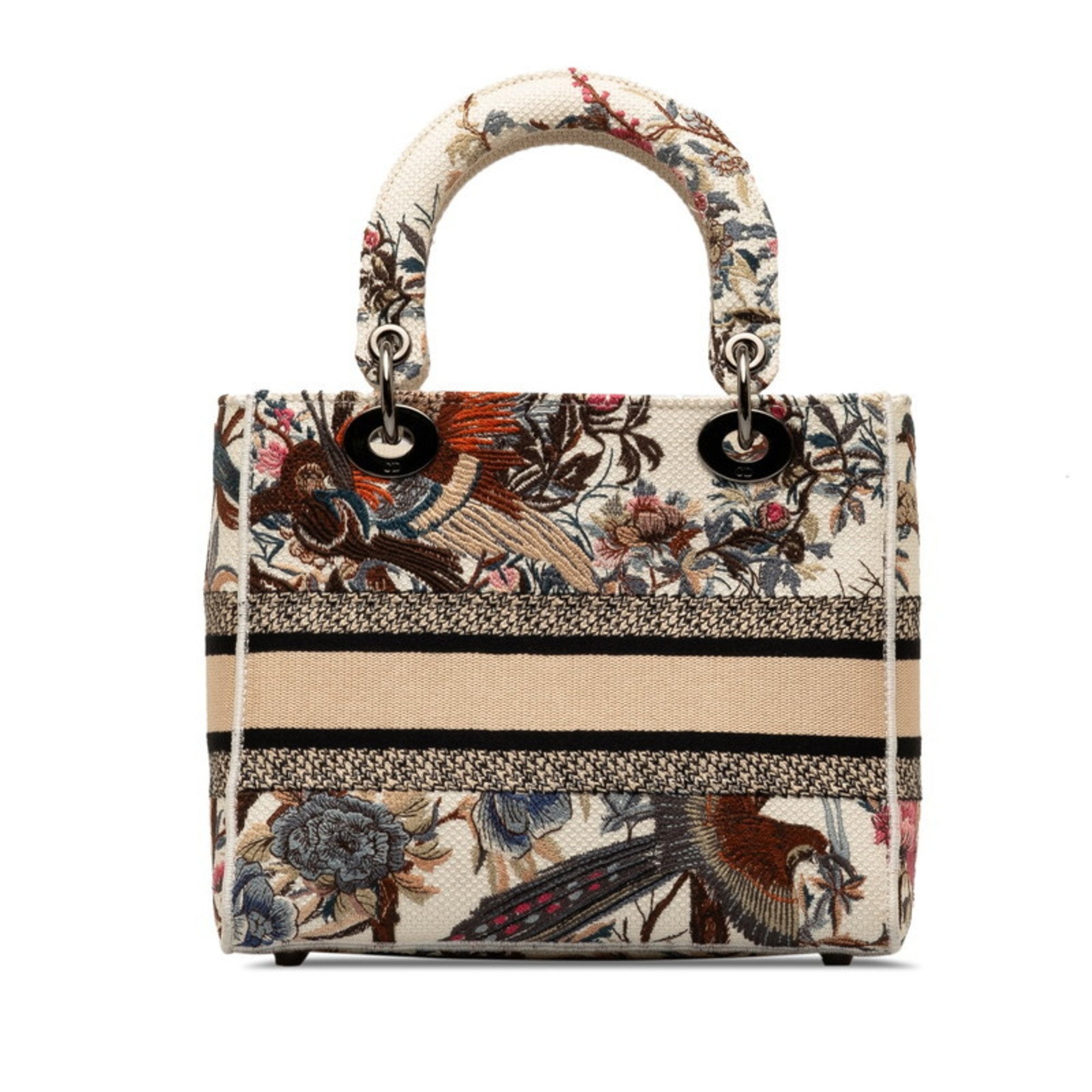 Christian Dior Multi-Color White Canvas Handbag Shoulder Bag