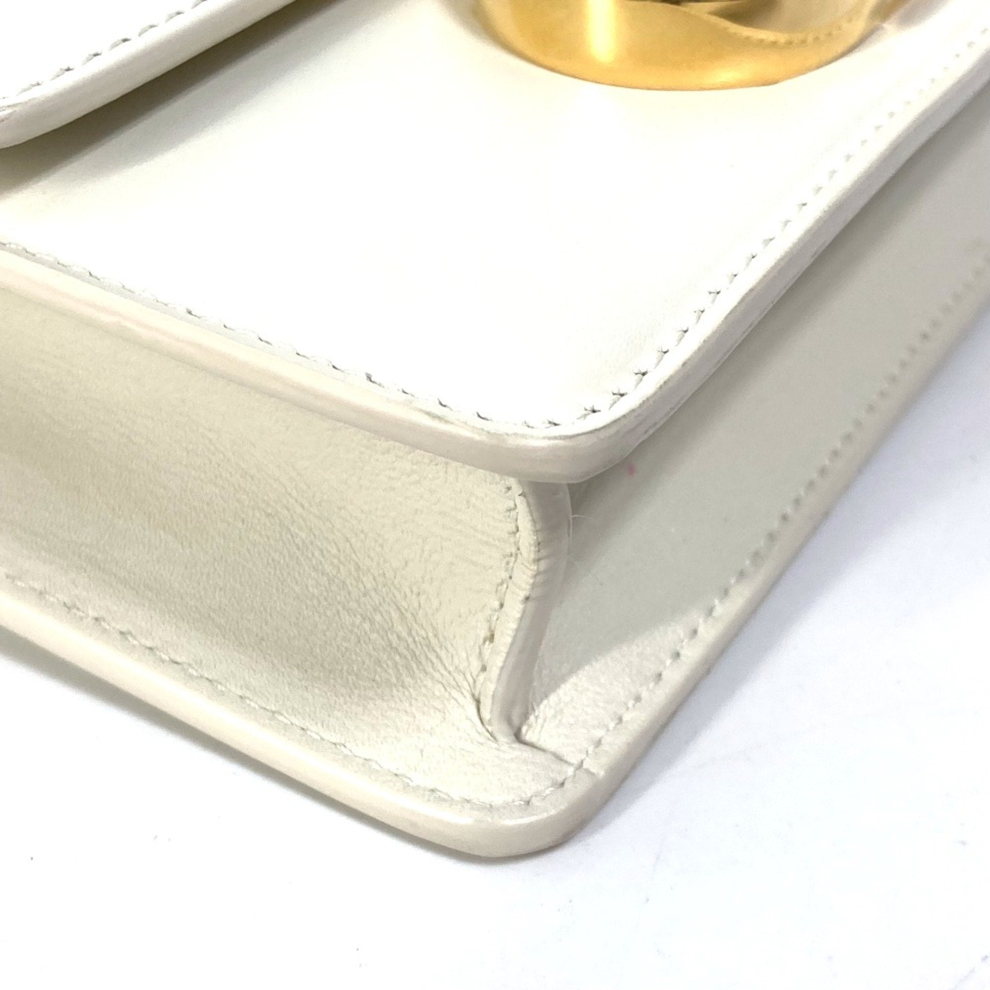 Christian Dior White Leather Shoulder Bag ()