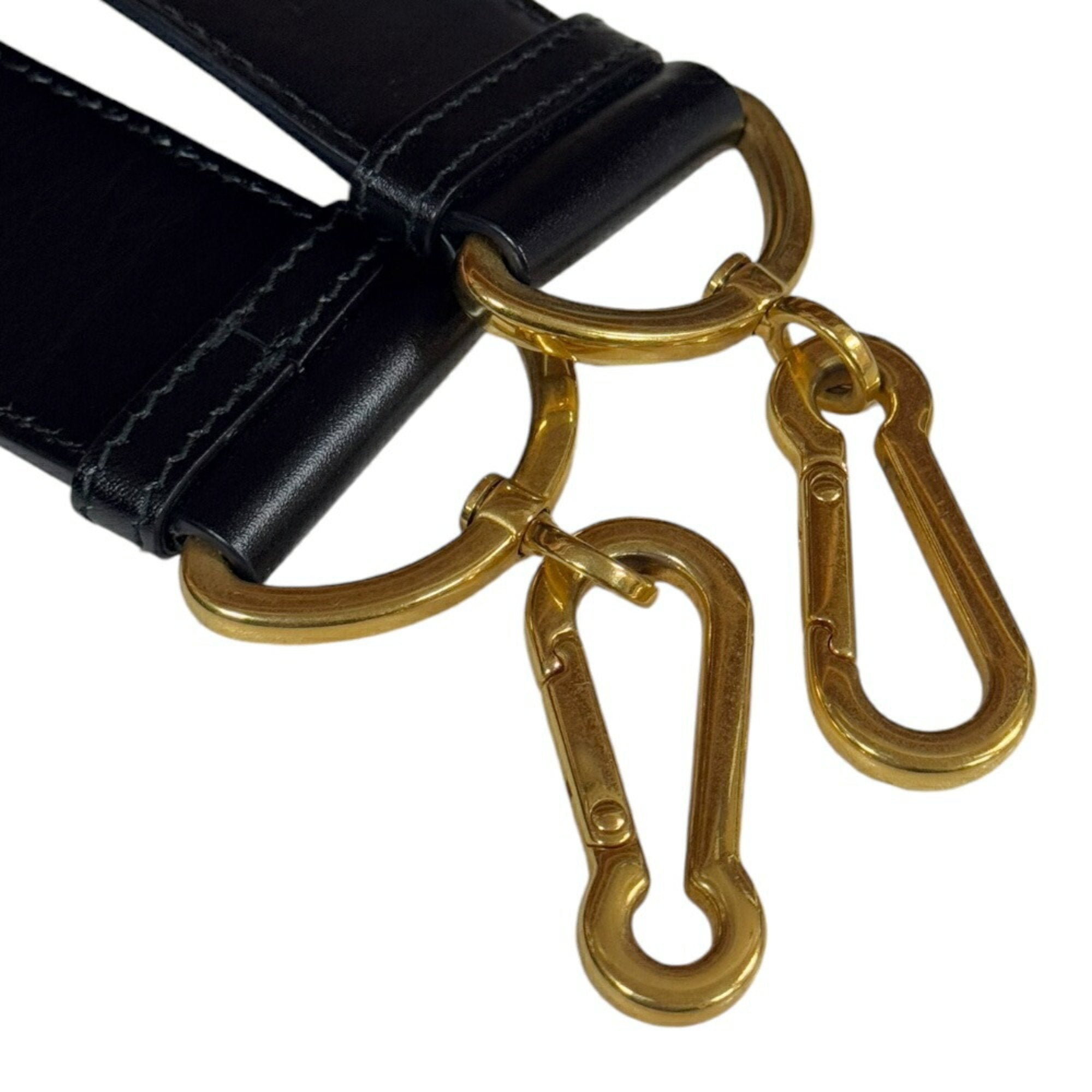 Christian Dior Black Leather Shoulder Bag ()