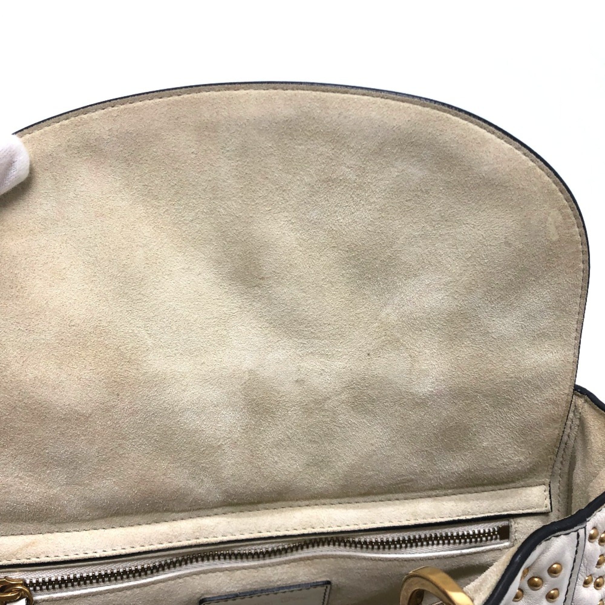Christian Dior White Leather Handbag ()