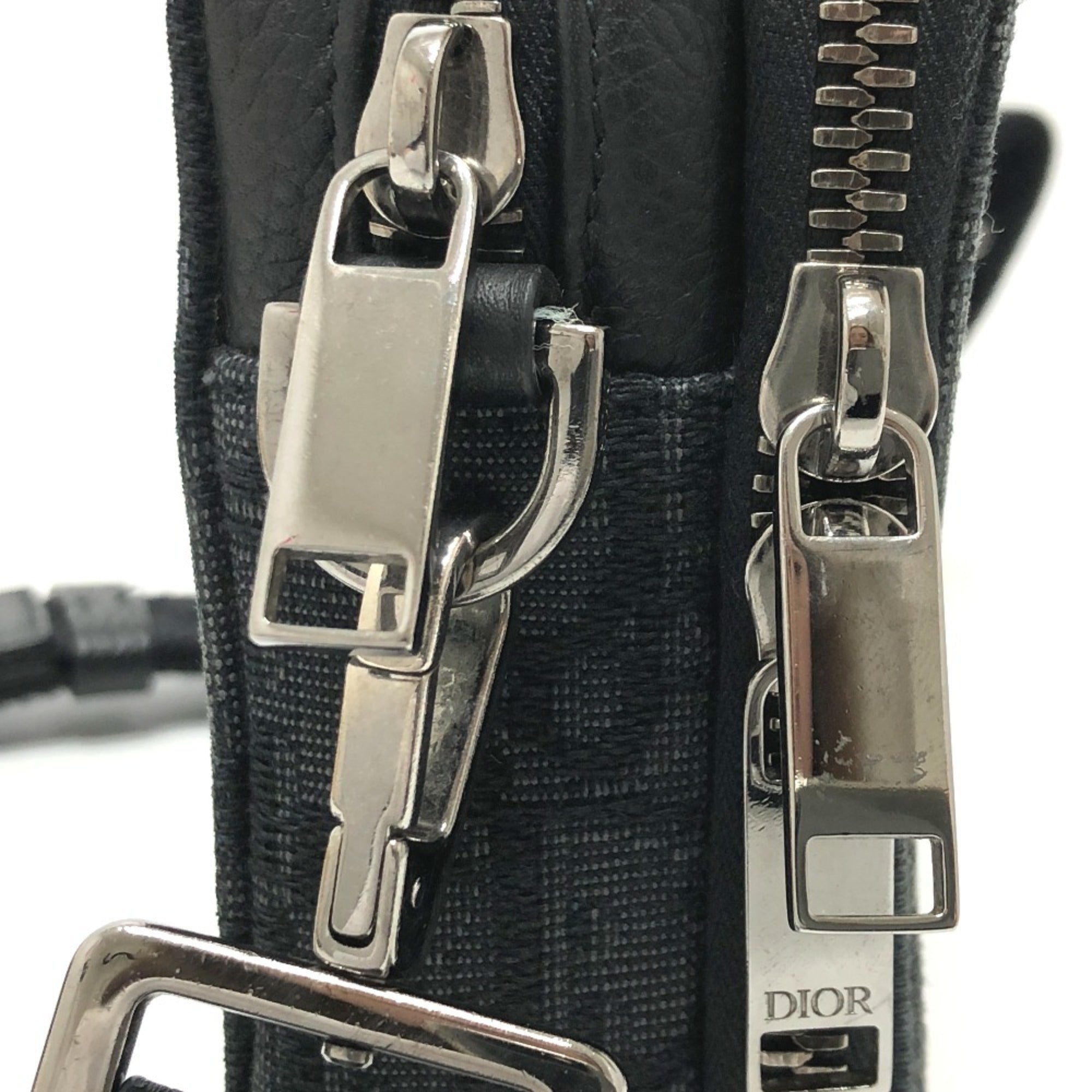 Christian Dior Navy Cloth Shoulder Bag ()
