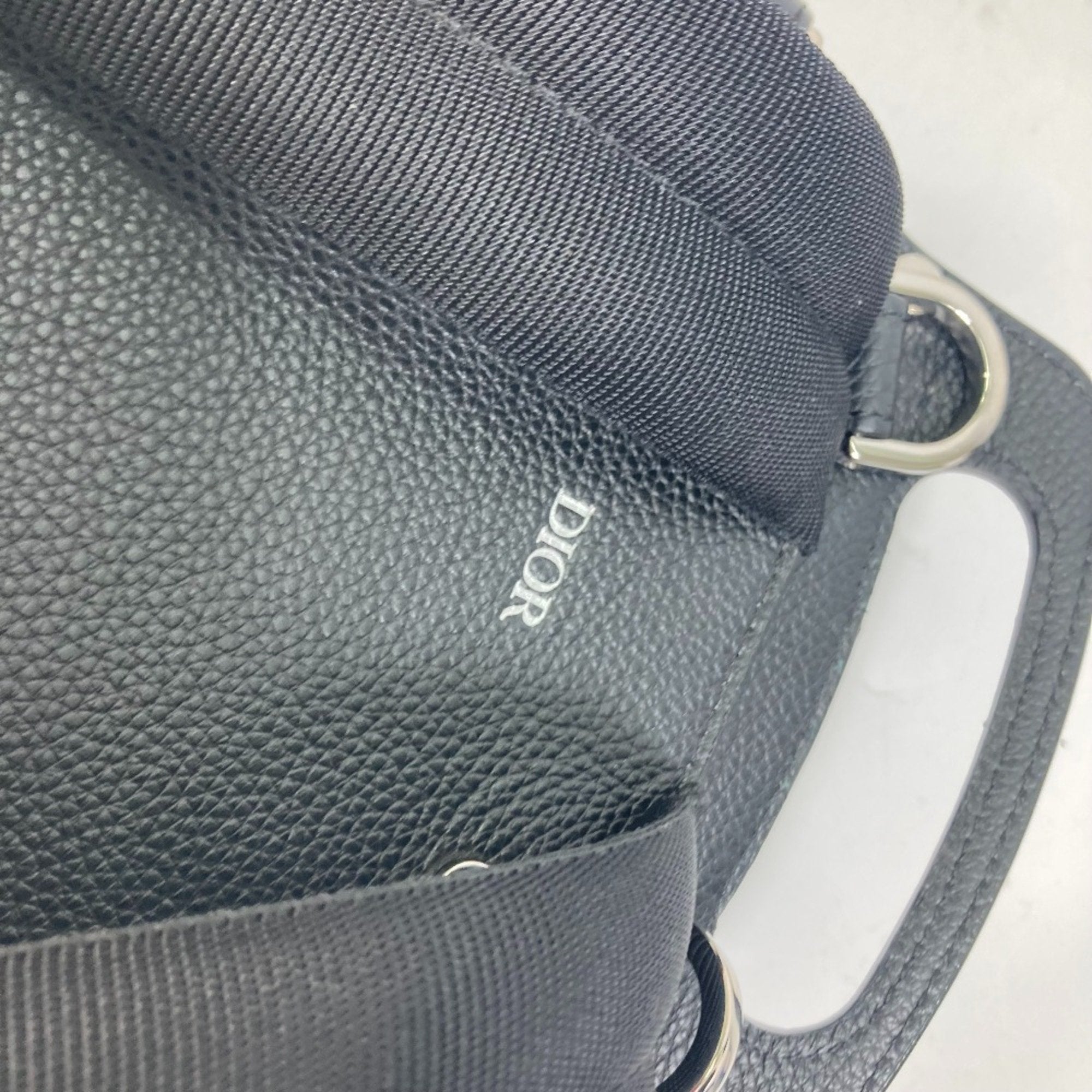 Christian Dior Black Leather Backpack ()