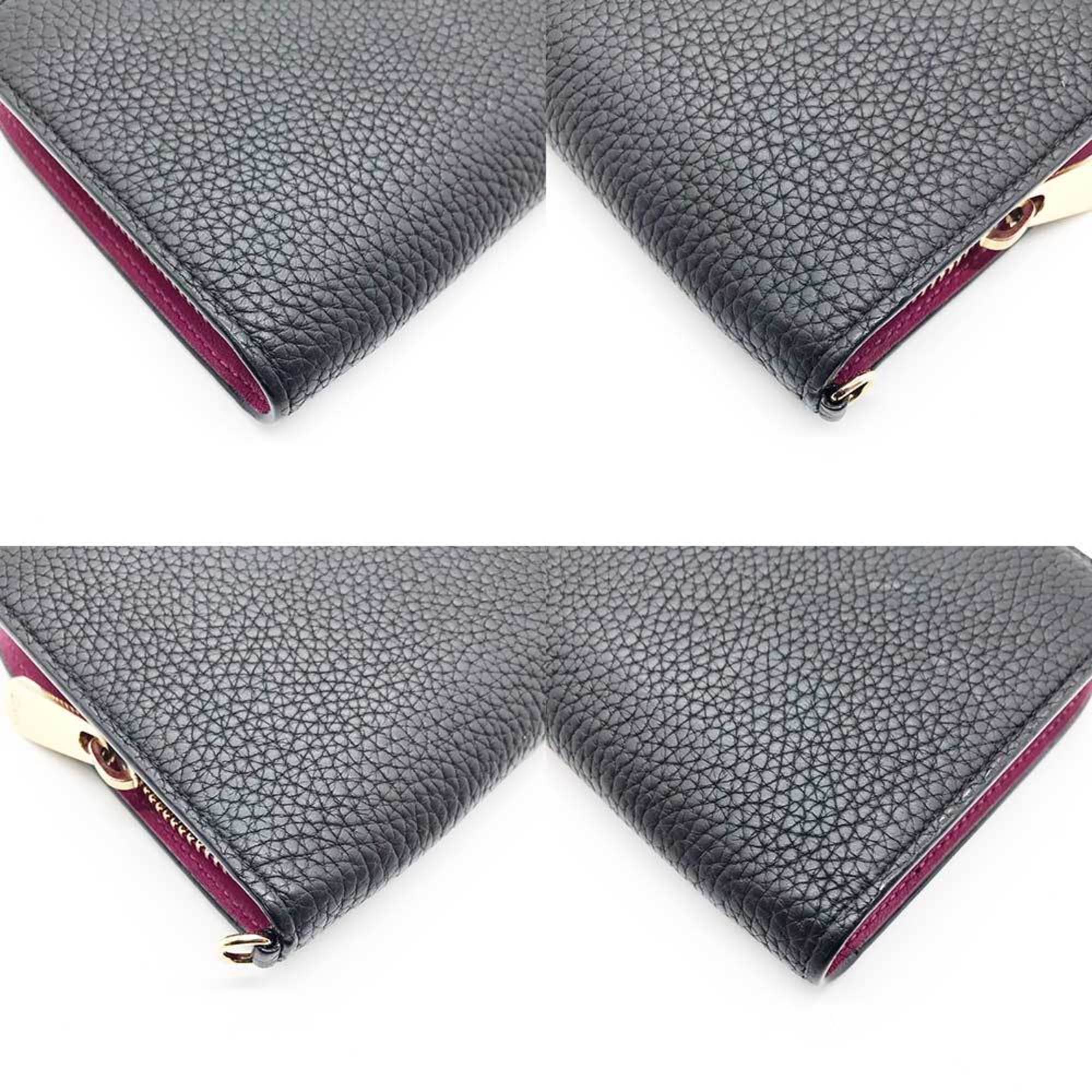 Christian Dior Diorissimo Black Leather Long Wallet (Bi-Fold) ()