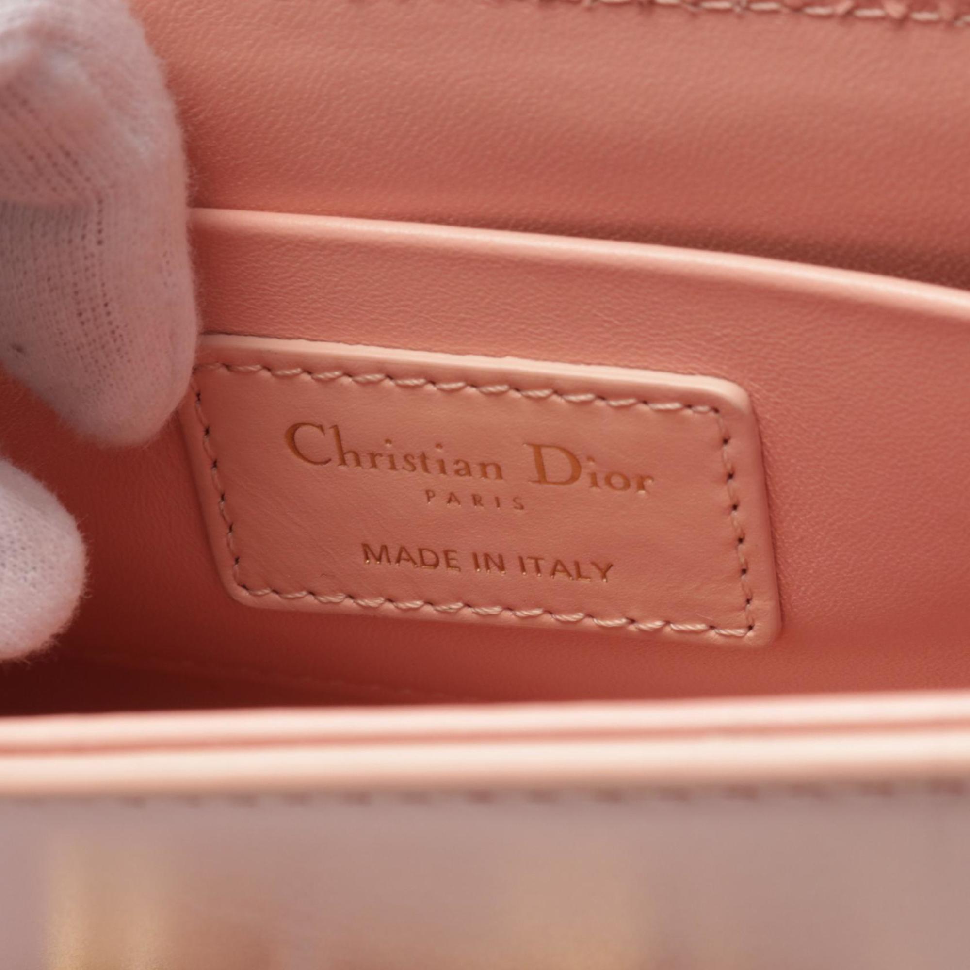Christian Dior Pink Leather Shoulder Bag ()