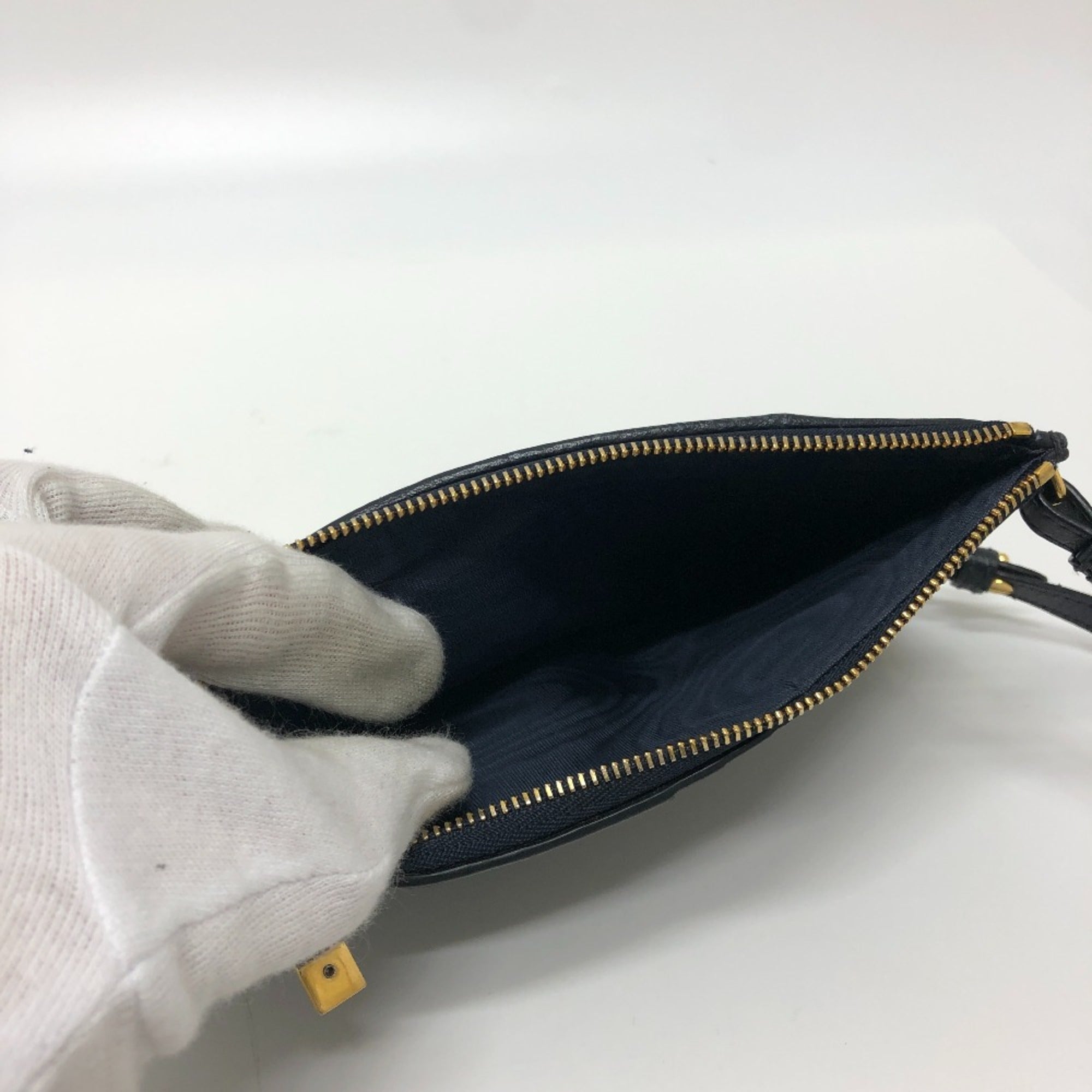 Christian Dior Navy Cloth Shoulder Bag ()