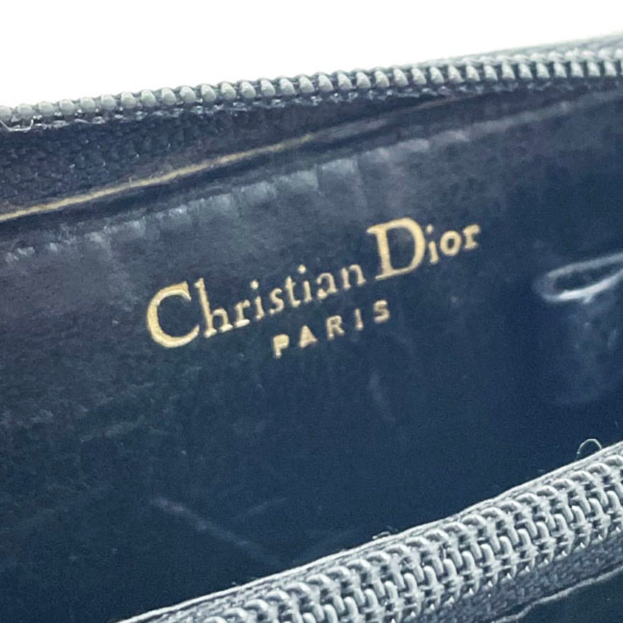 Christian Dior Black Leather Coin Purse/Coin Case ()