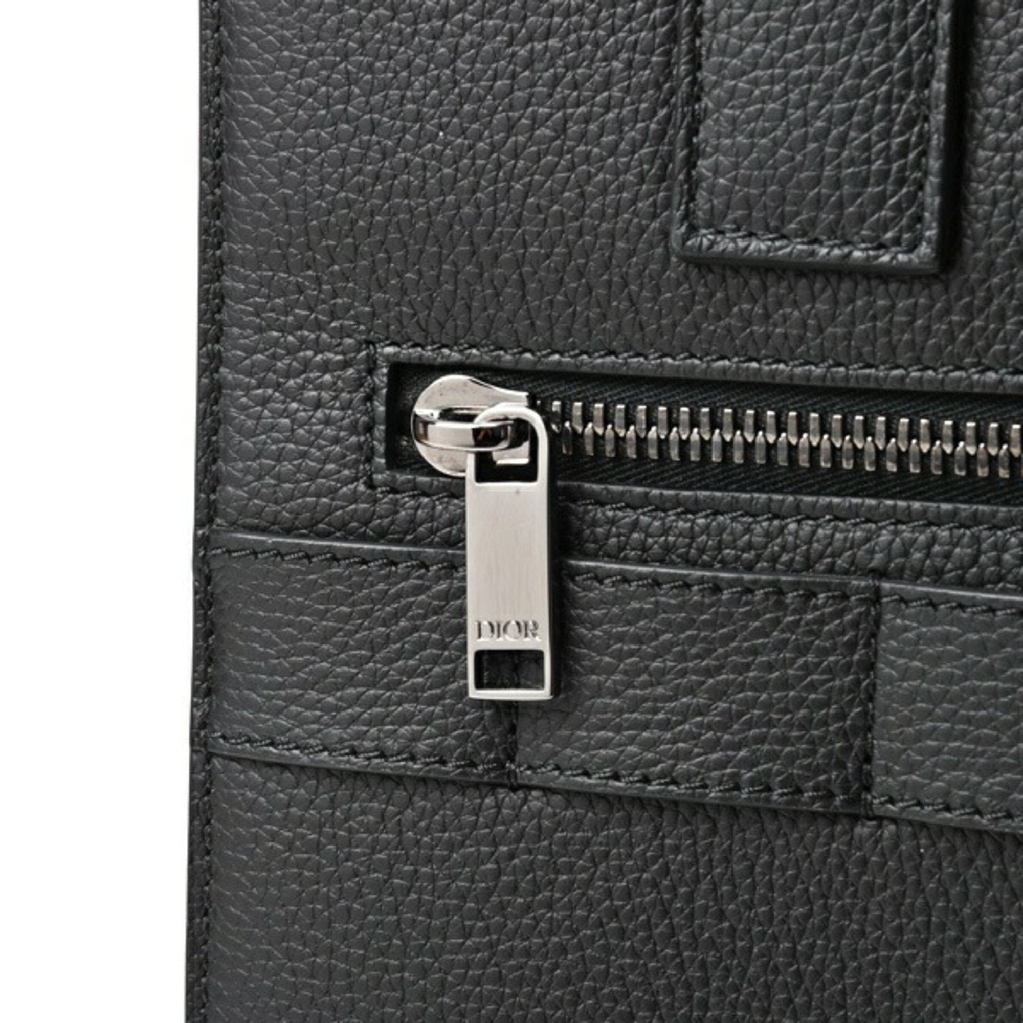 Christian Dior Black Leather Tote Bag ()
