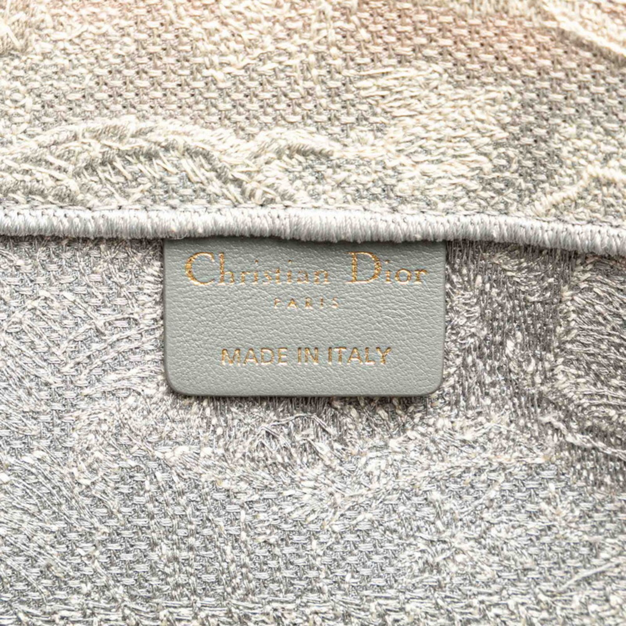 Christian Dior Trotter Gray Canvas Handbag Pochette Pouch Tote Bag ()