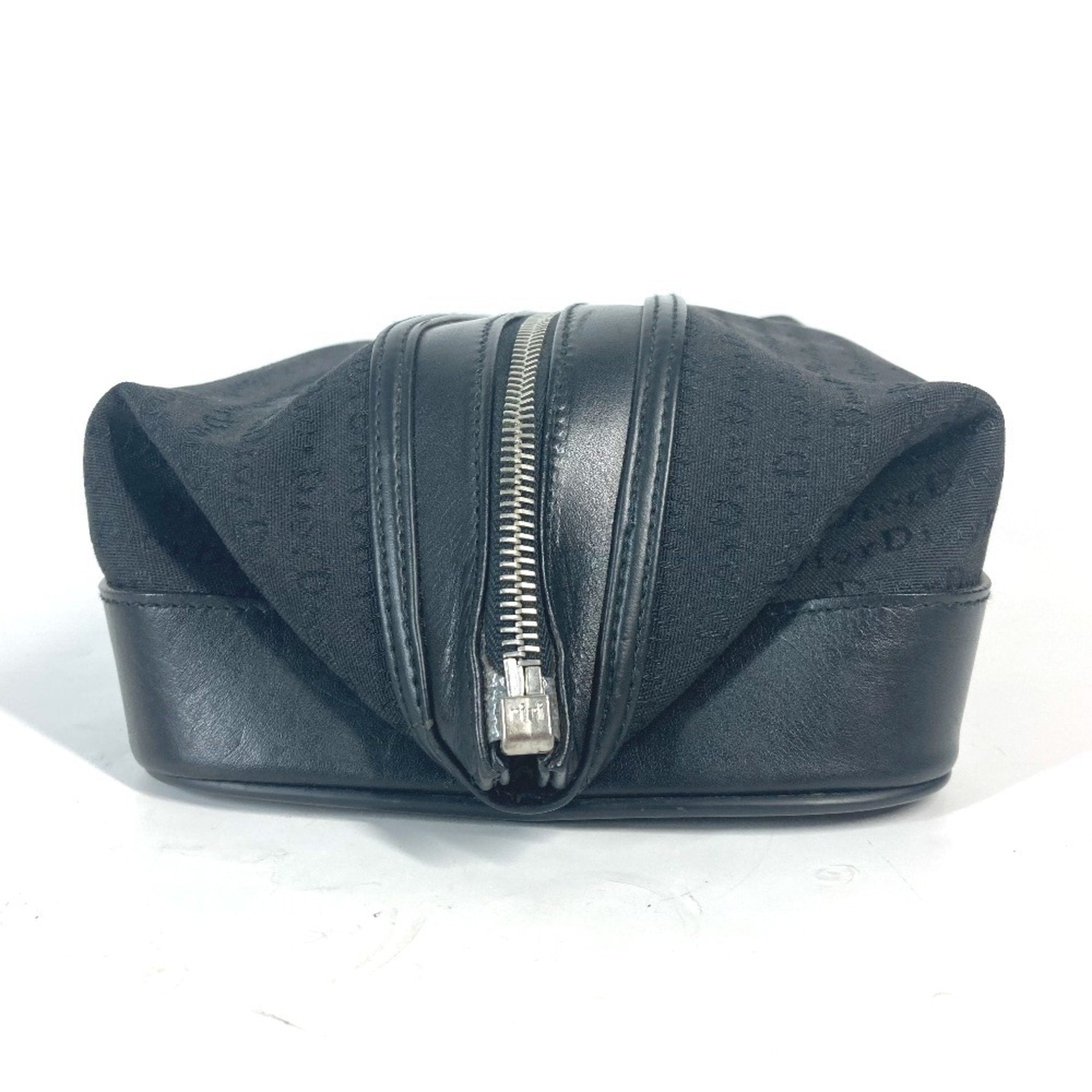 Christian Dior Black Canvas Leather Pouch ()
