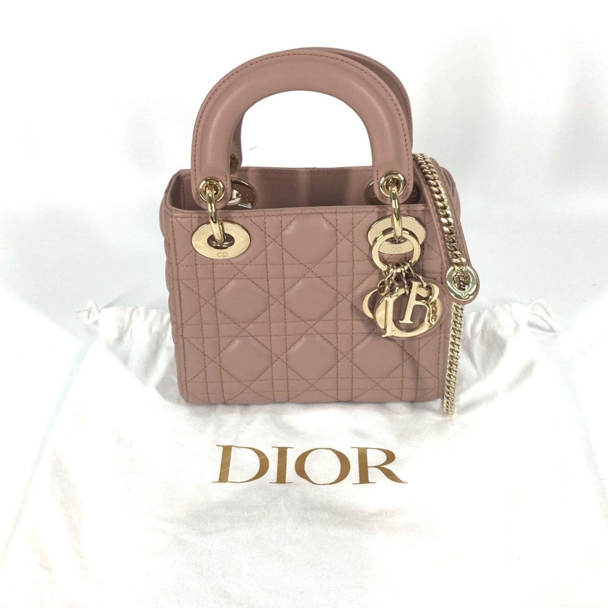 Christian Dior Beige Leather Handbag ()