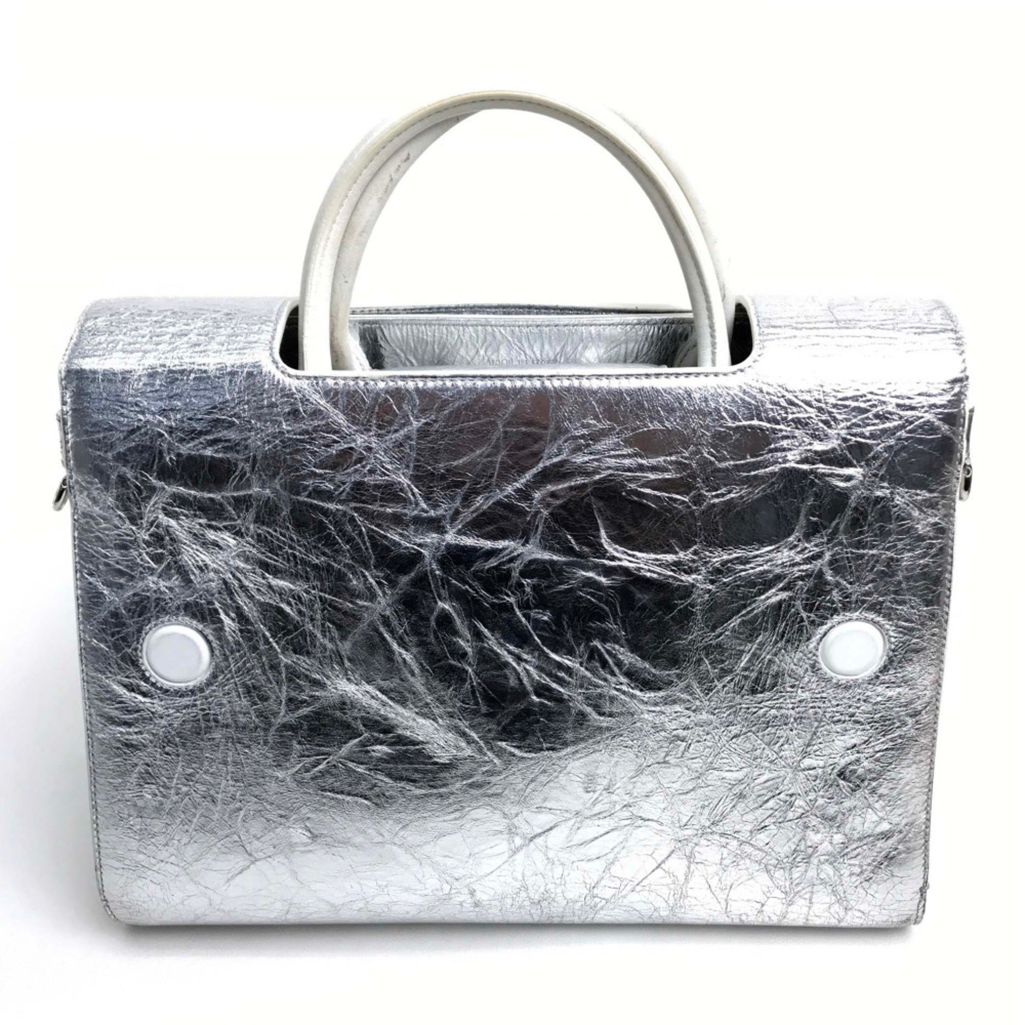 Christian Dior Silver Leather Handbag ()