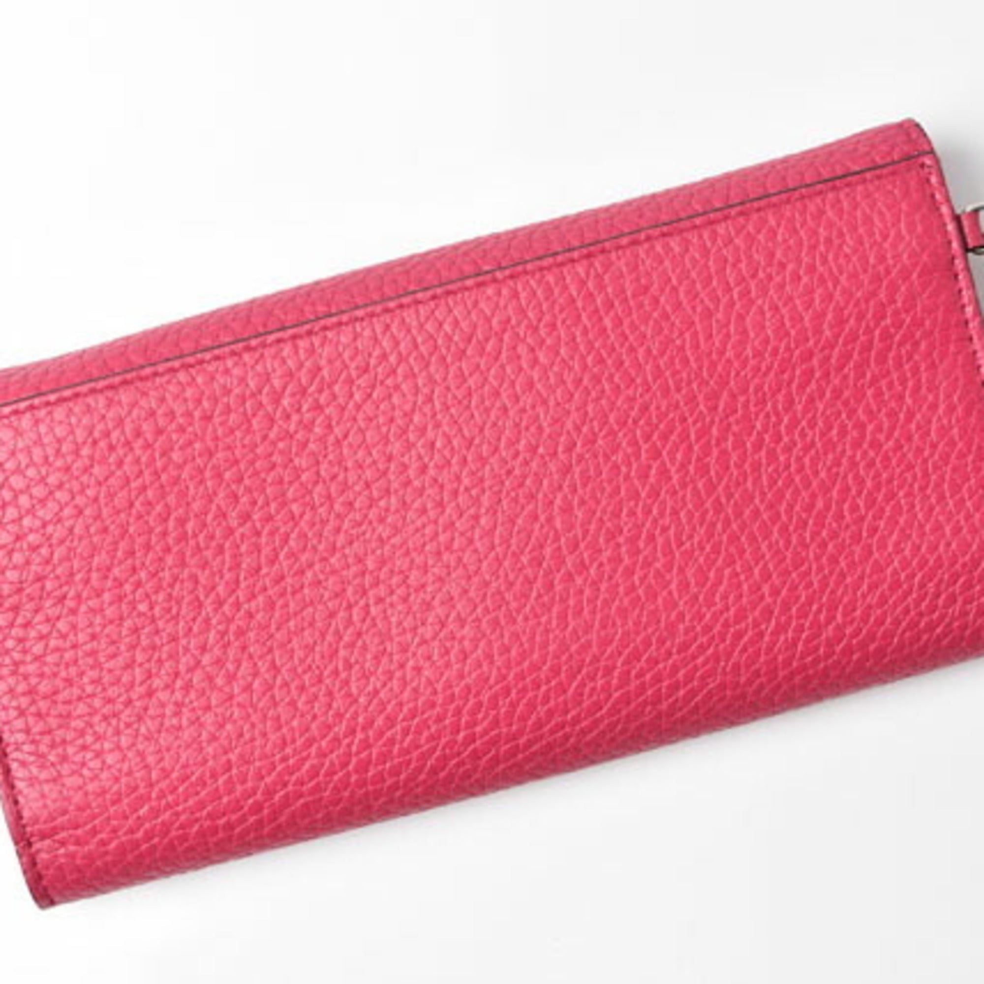 Christian Dior Diorissimo Light Blue Rose Pink Leather Long Wallet (Bi-Fold) ()