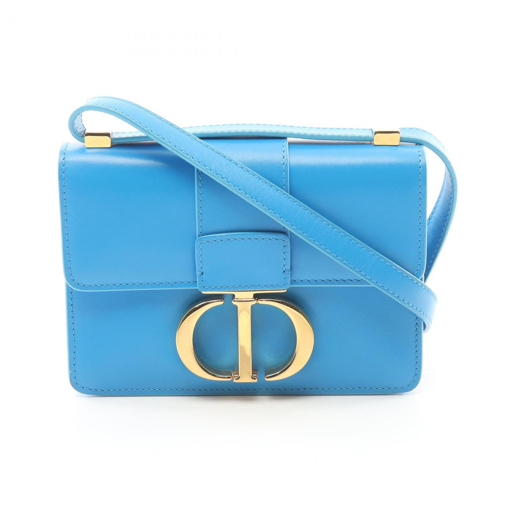 Christian Dior Blue Leather Shoulder Bag ()