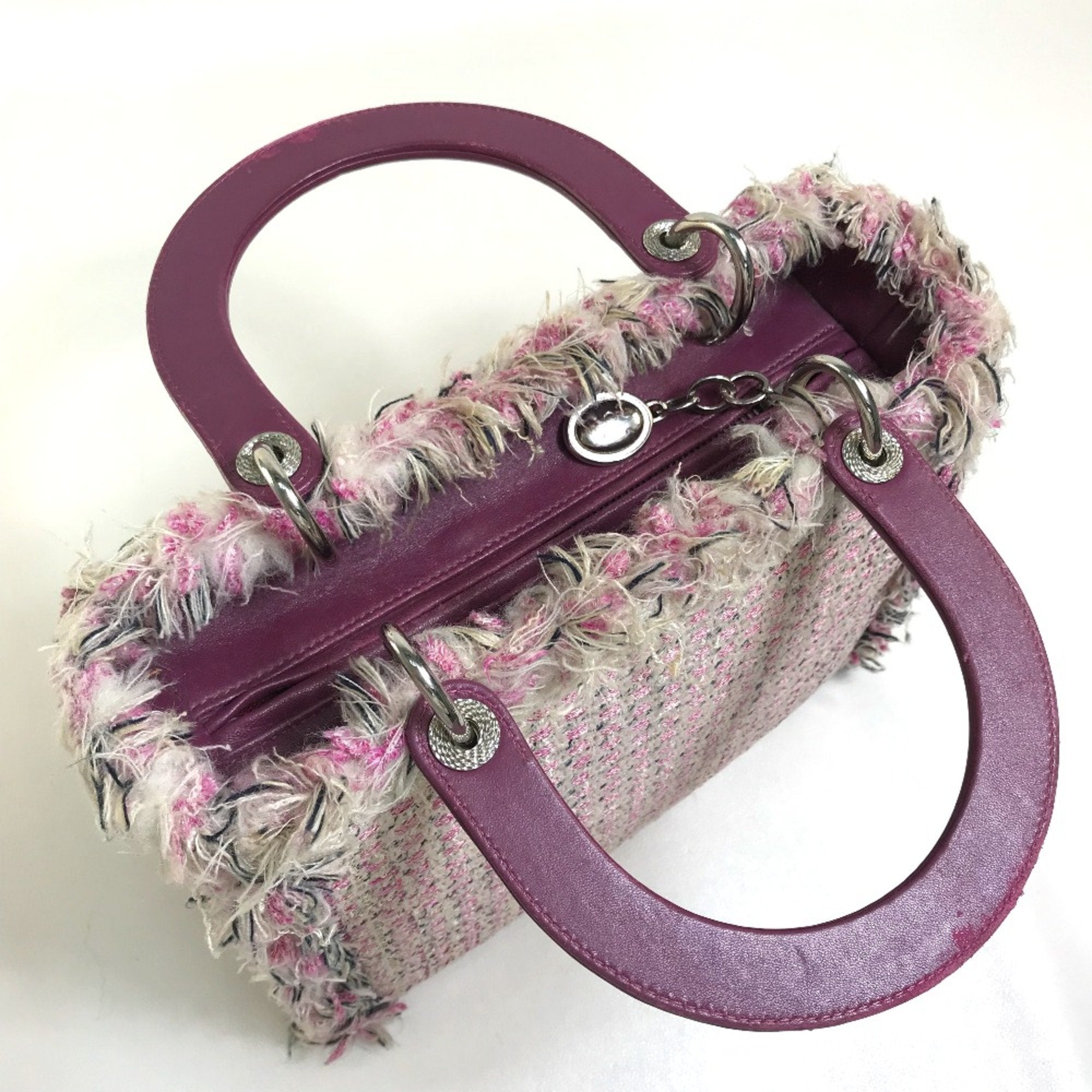 Christian Dior Pink Tweed Handbag ()