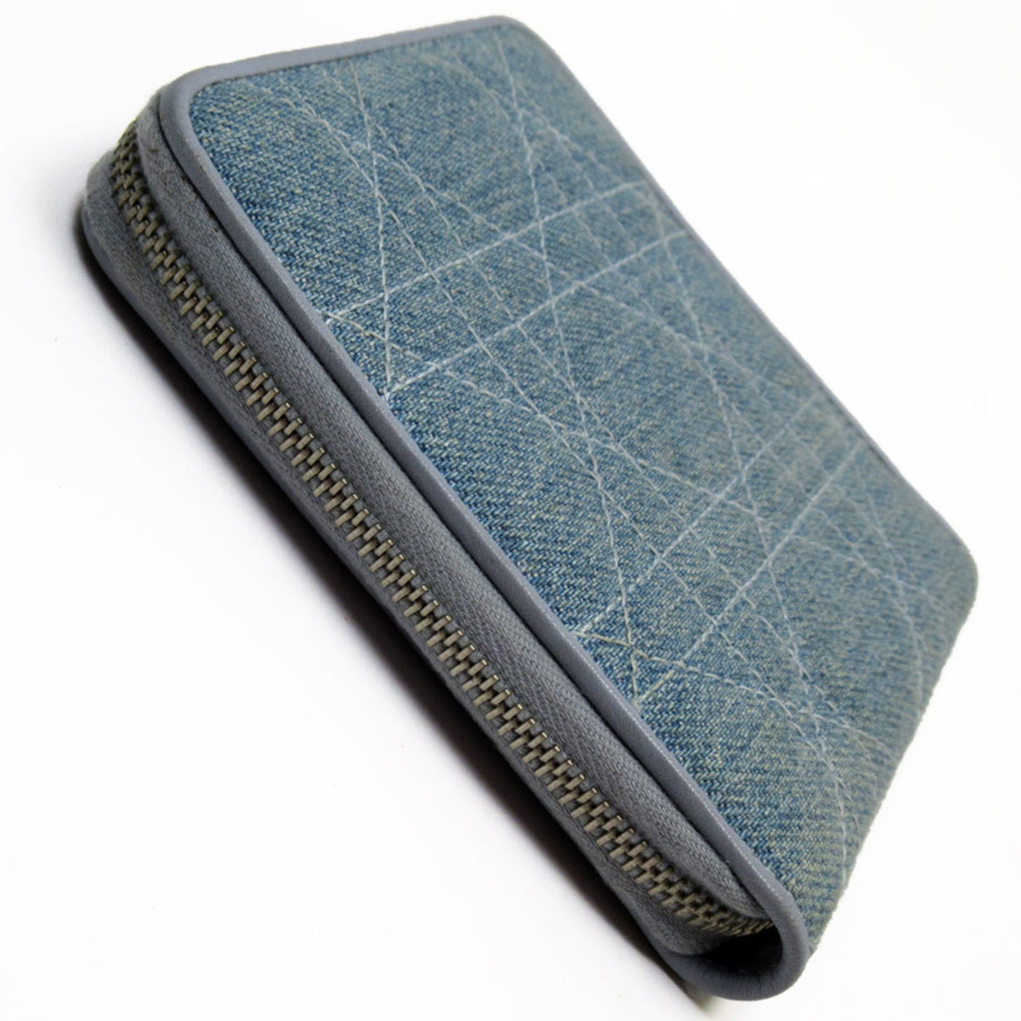 Christian Dior Blue Denim Wallet (Bi-Fold) ()