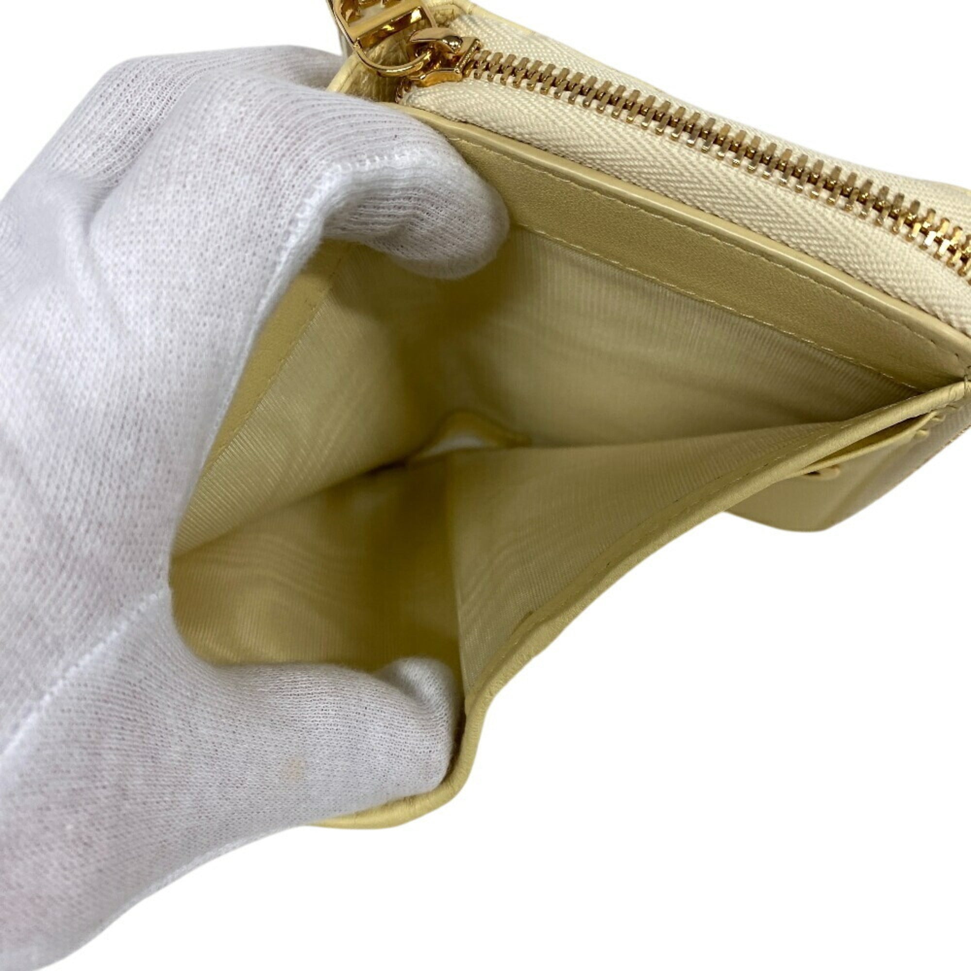 Christian Dior Yellow Leather Wallet (Bi-Fold) ()