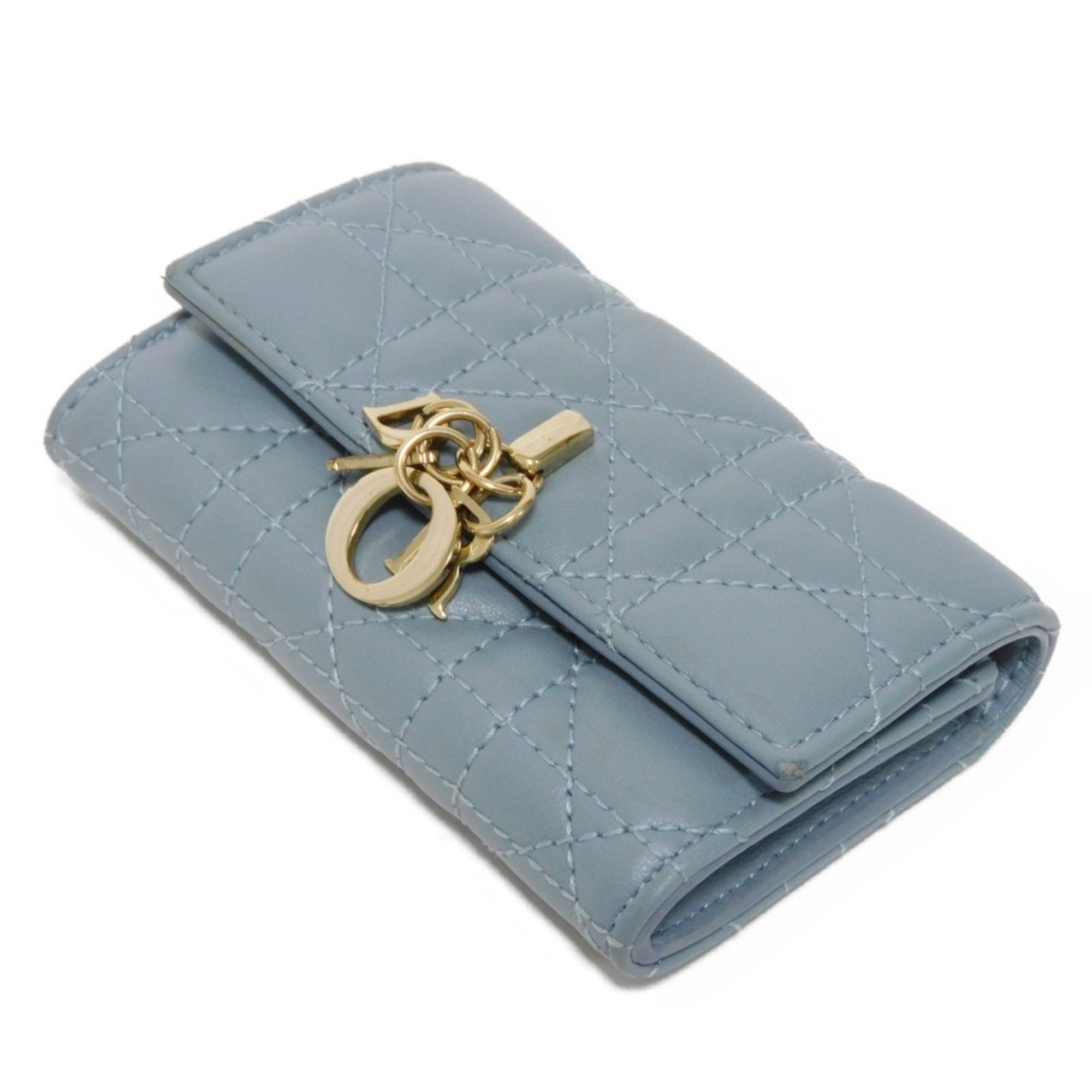 Christian Dior Gray Leather Wallet (Bi-Fold) ()