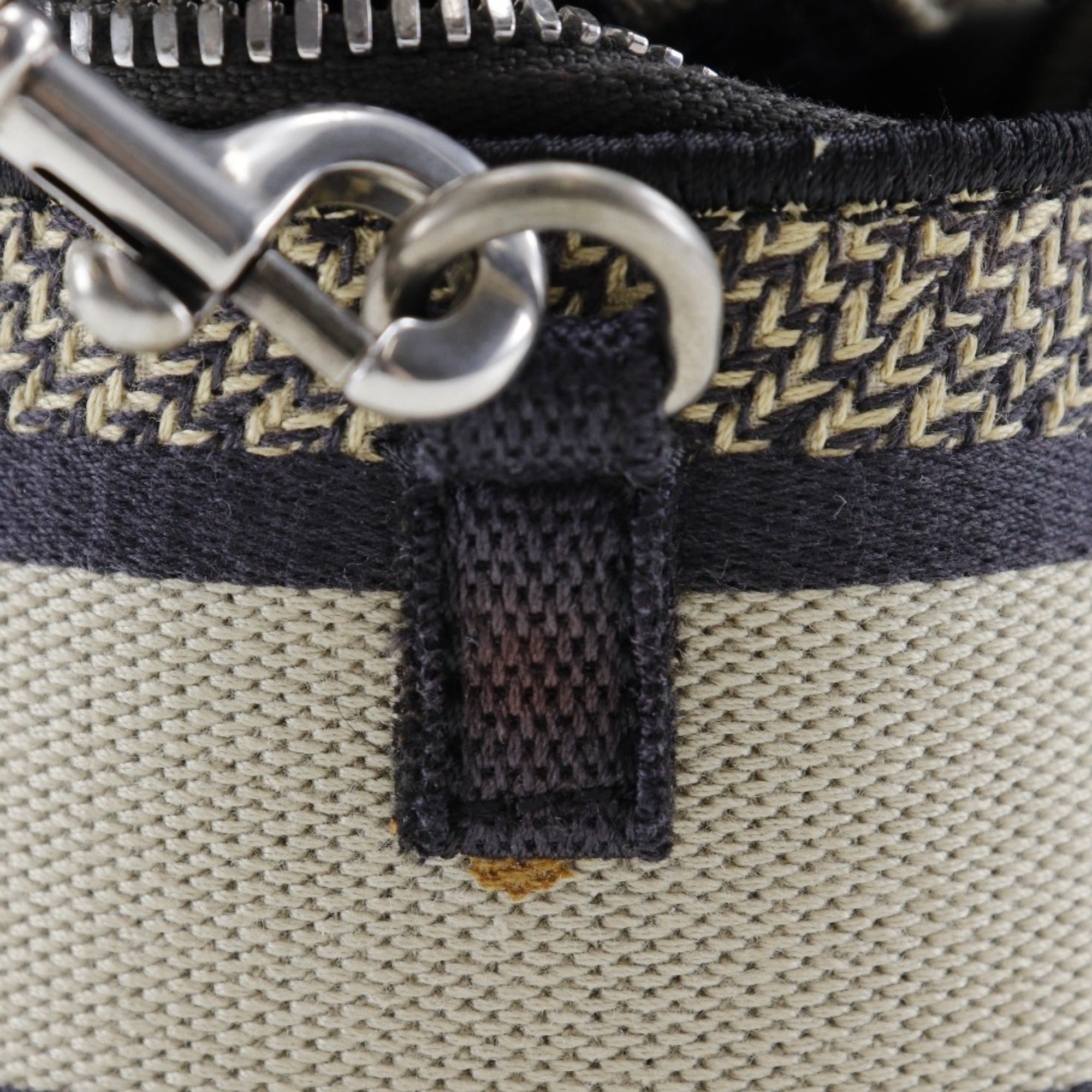 Christian Dior Beige Canvas Handbag Vanity Bag ()