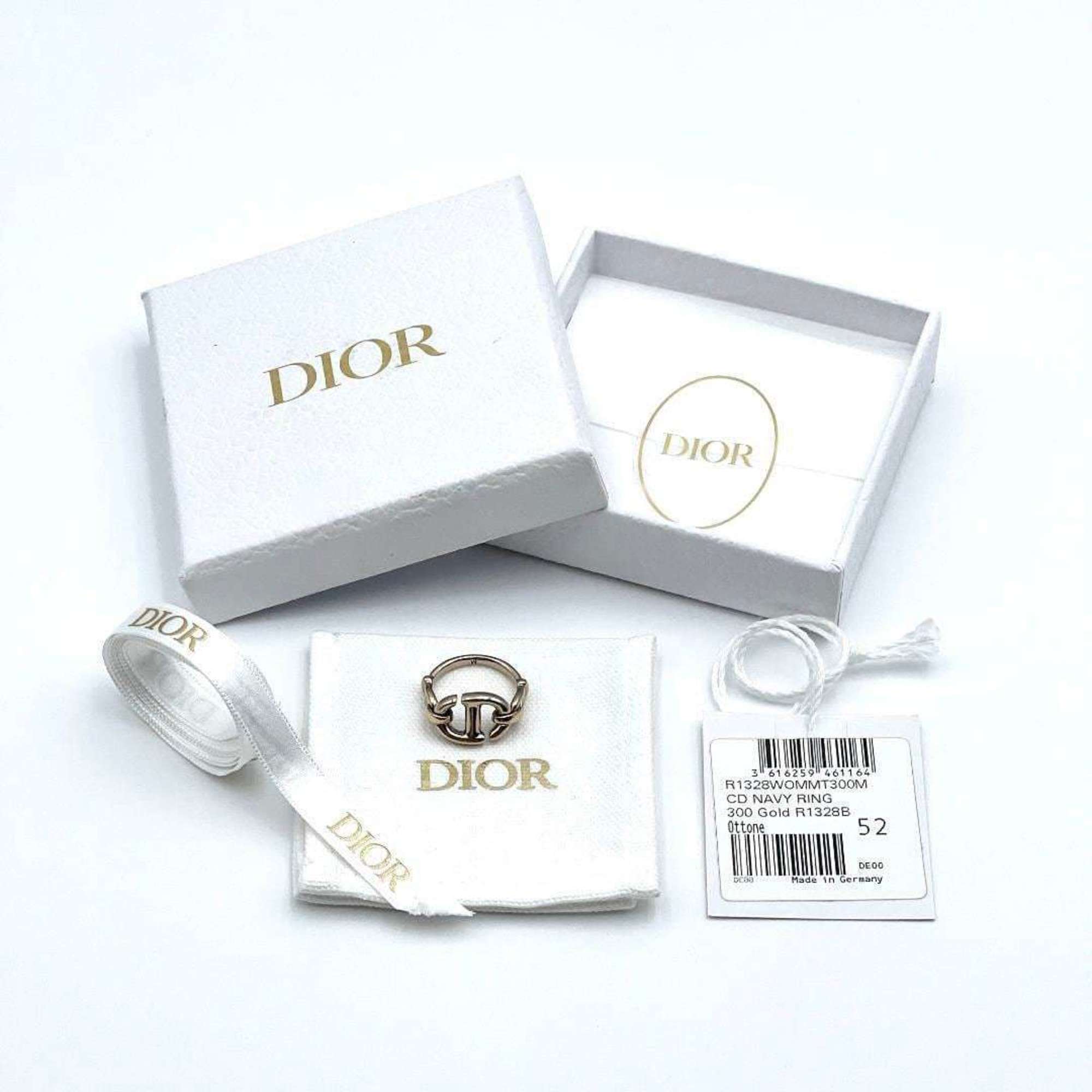 Christian Dior Gold Metal Band Ring ()