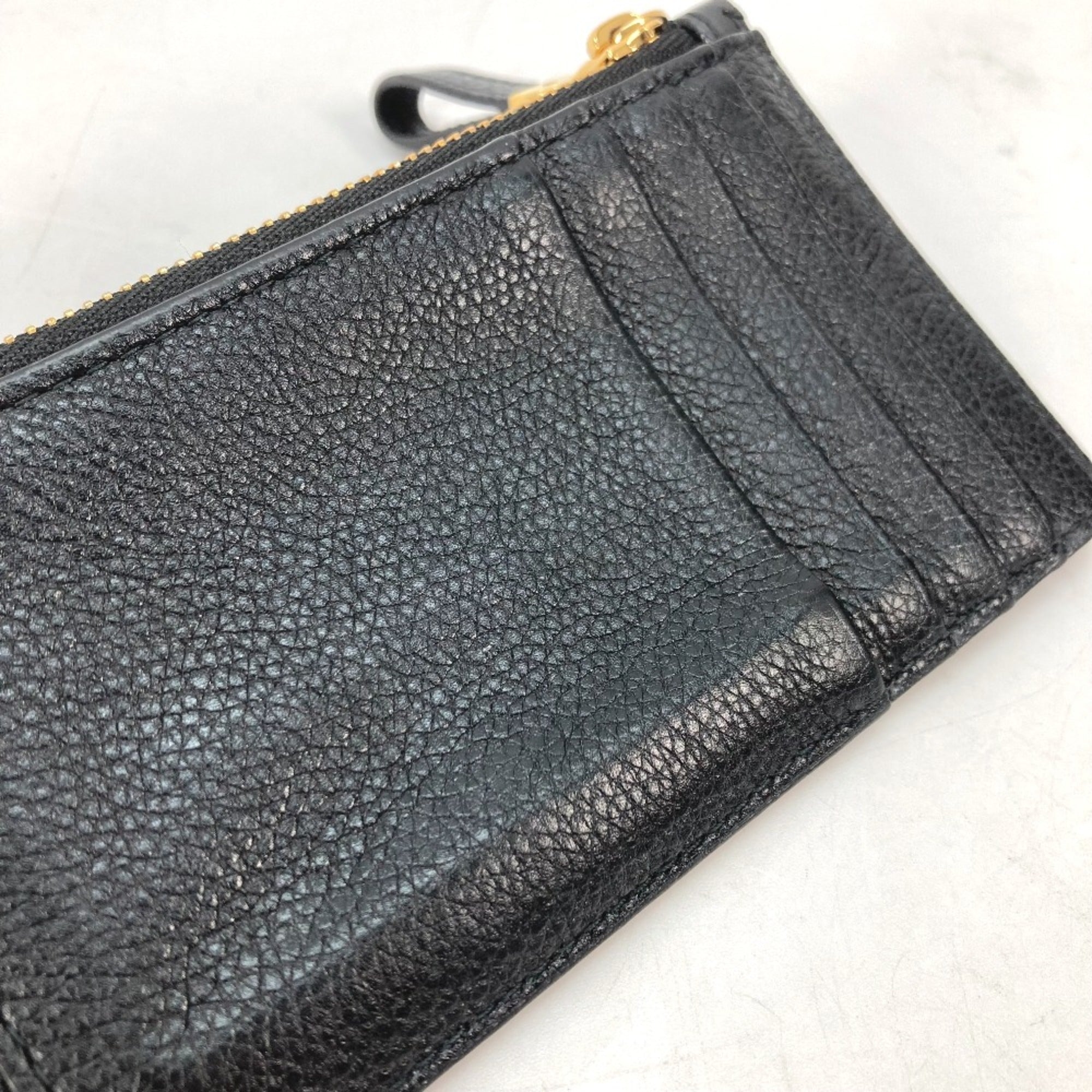 Christian Dior Black Leather Coin Purse/Coin Case ()