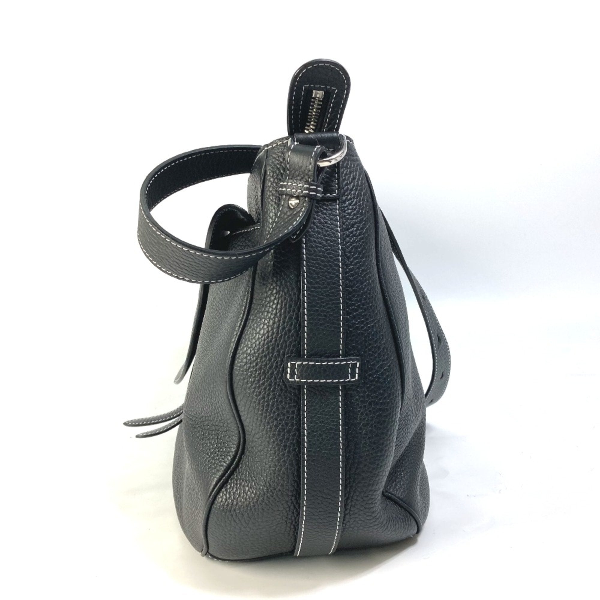 Christian Dior Black Leather Shoulder Bag ()