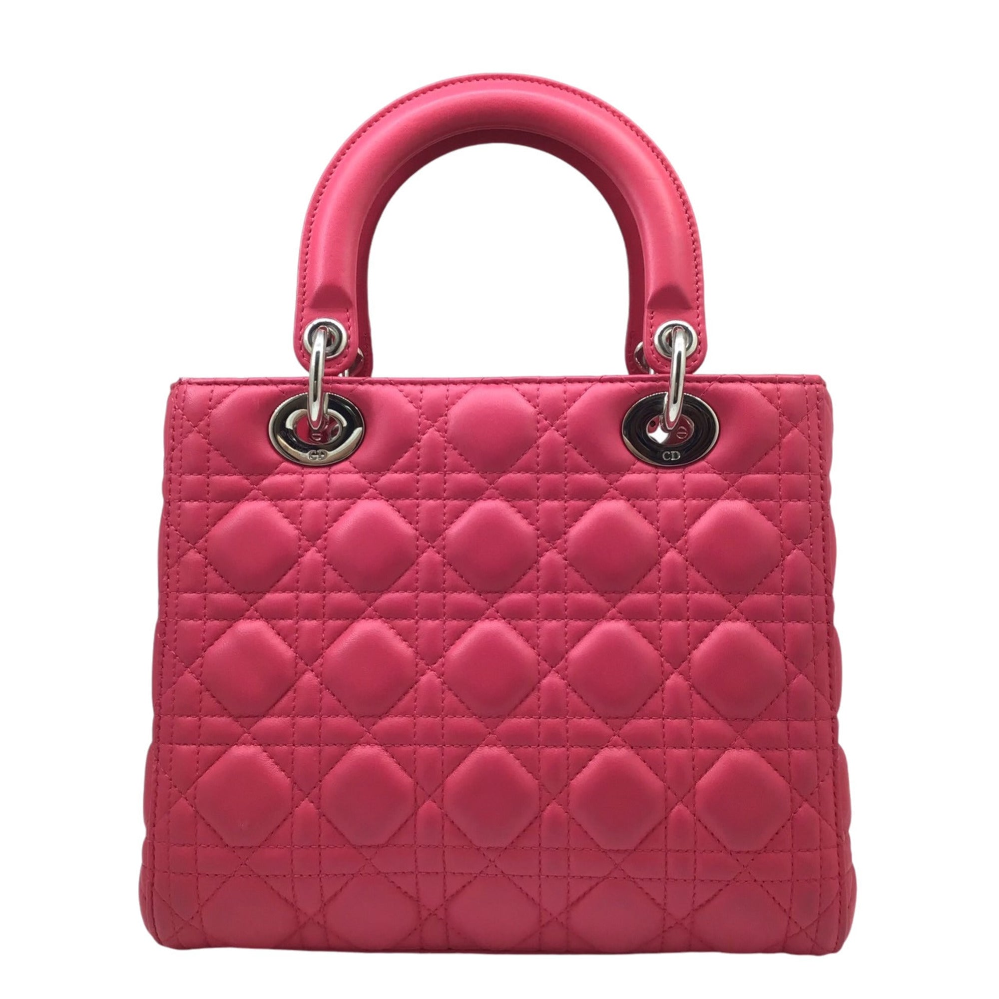 Christian Dior Pink Leather Handbag Shoulder Bag ()