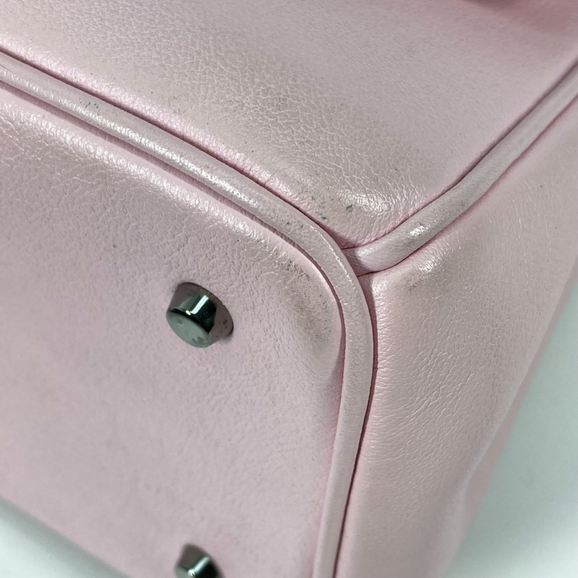 Christian Dior Pink Leather Handbag ()