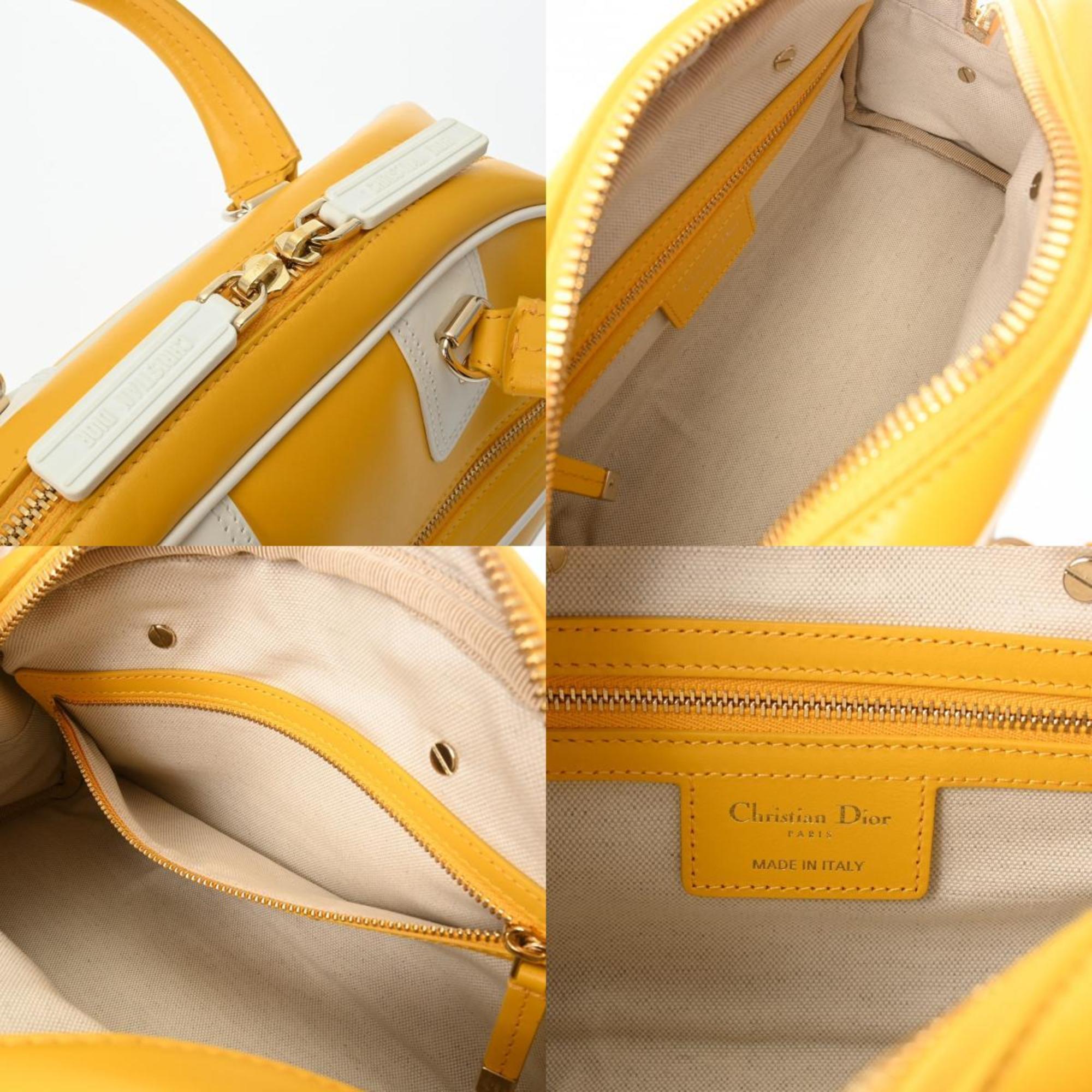 Christian Dior Yellow Leather Handbag ()