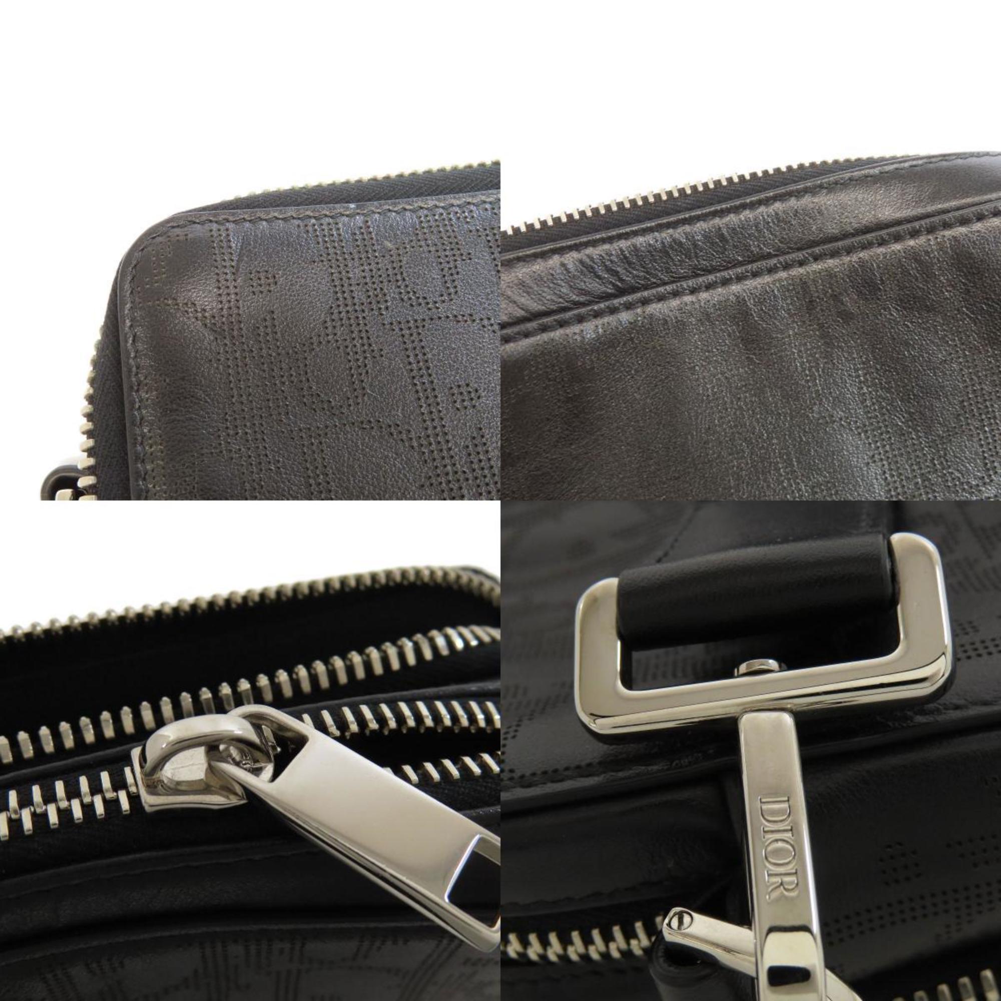 Christian Dior Black Leather Shoulder Bag ()