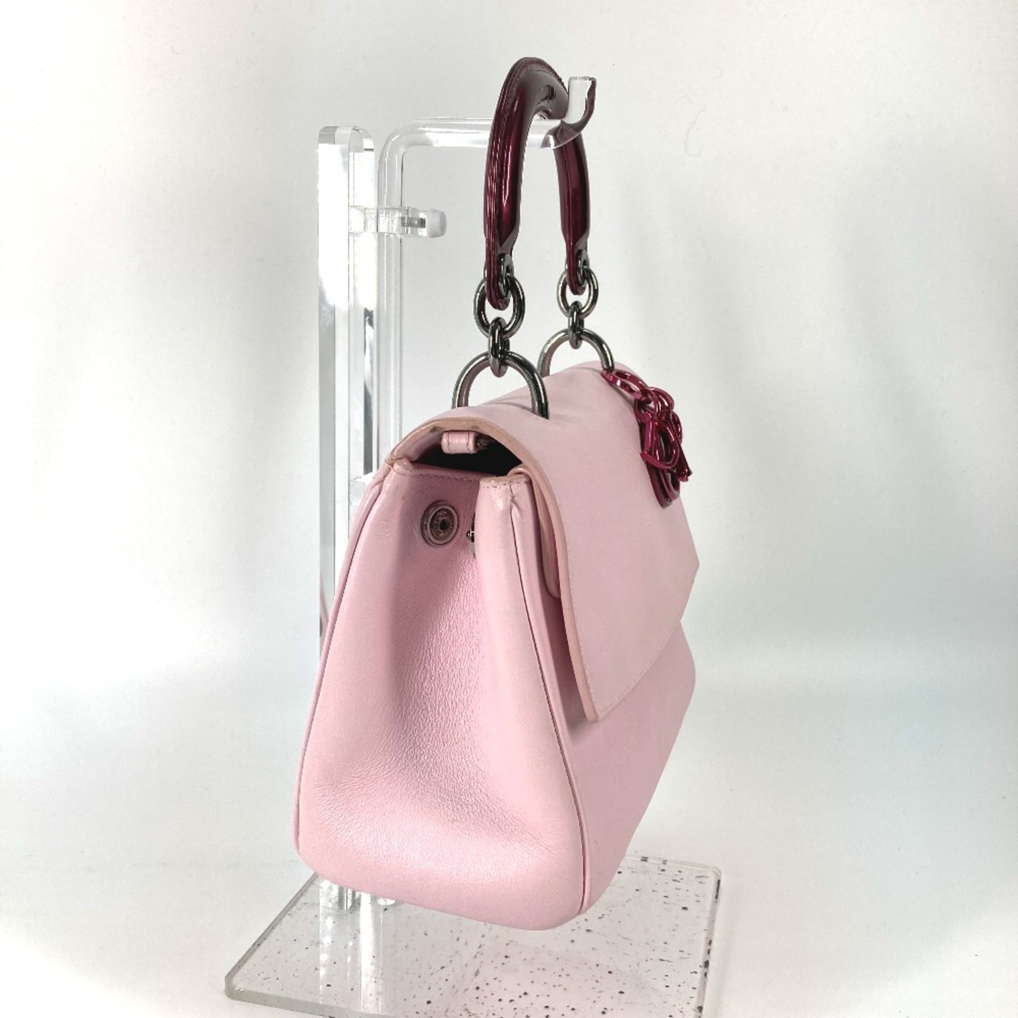 Christian Dior Pink Leather Handbag ()