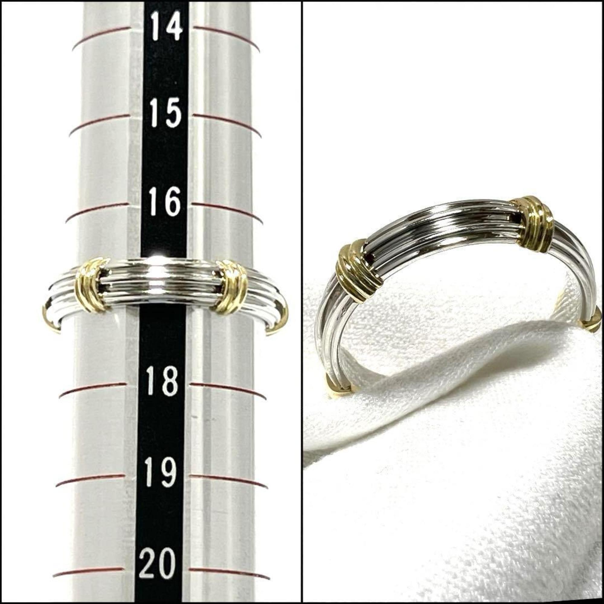 Christian Dior Silver Platinum 950 Yellow Gold (18K) Band Ring ()