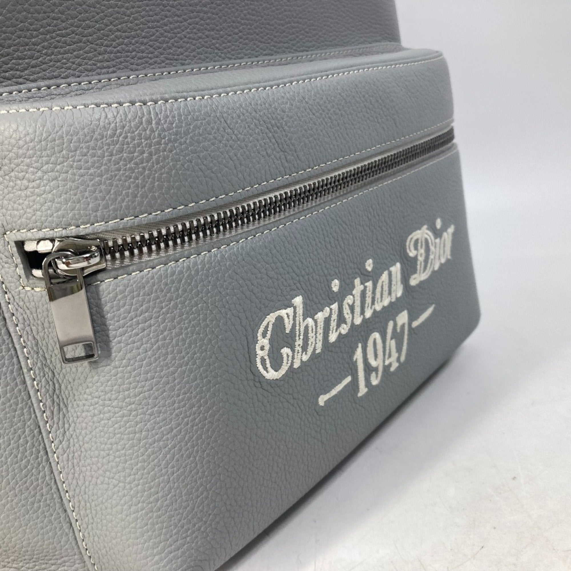 Christian Dior Gray Leather Backpack ()