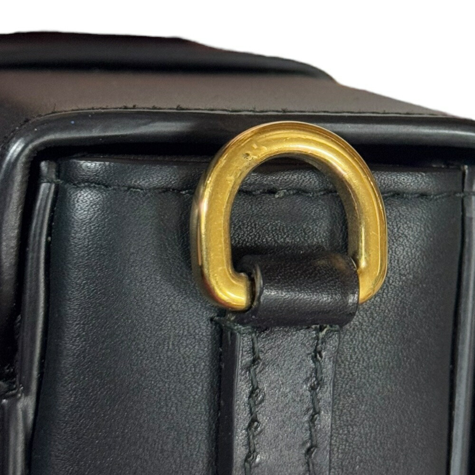 Christian Dior Black Leather Shoulder Bag ()